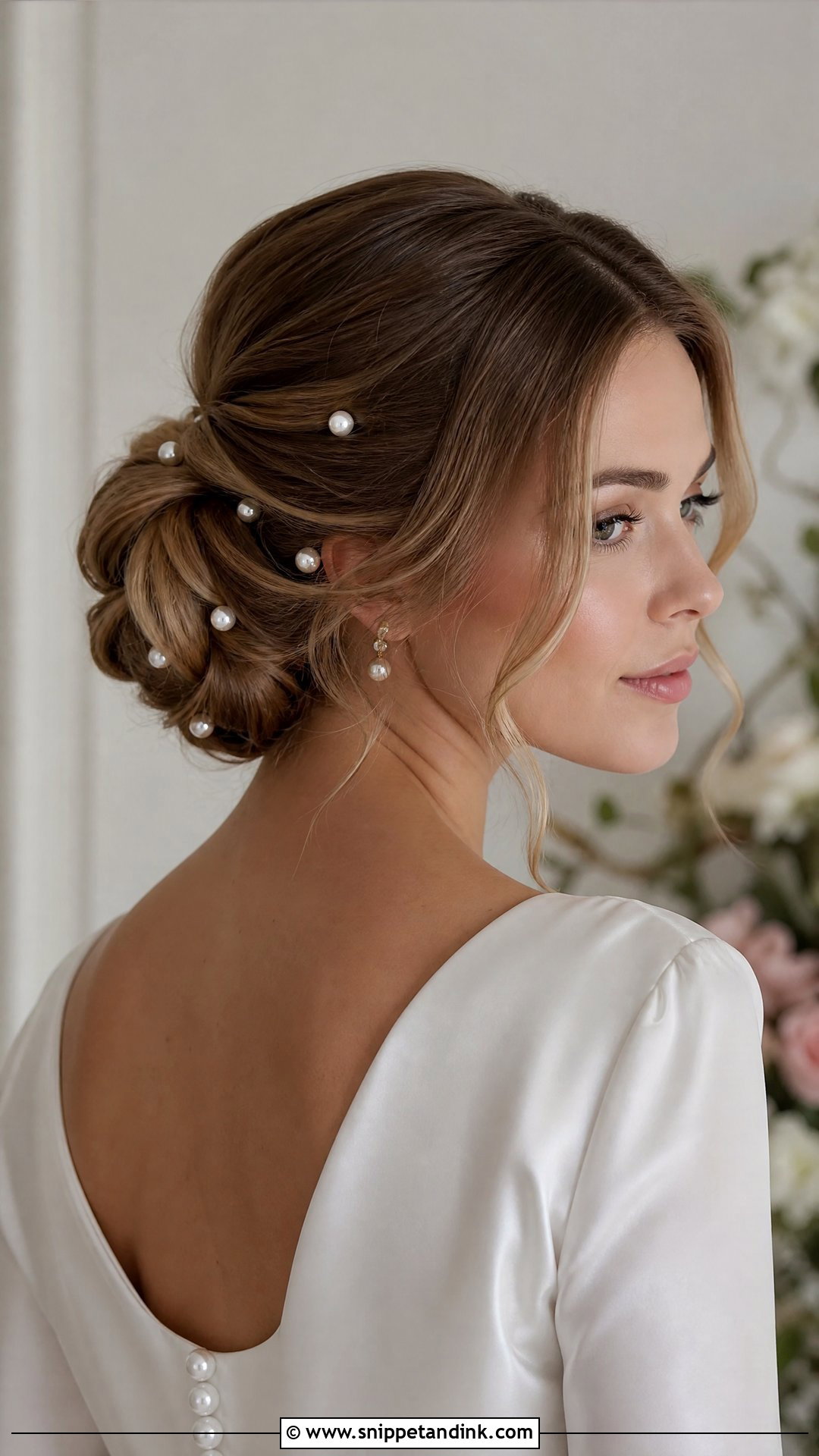 Pearl Pin Bride Hair - Snippet and Ink - 15 Classy Bride Hair Ideas