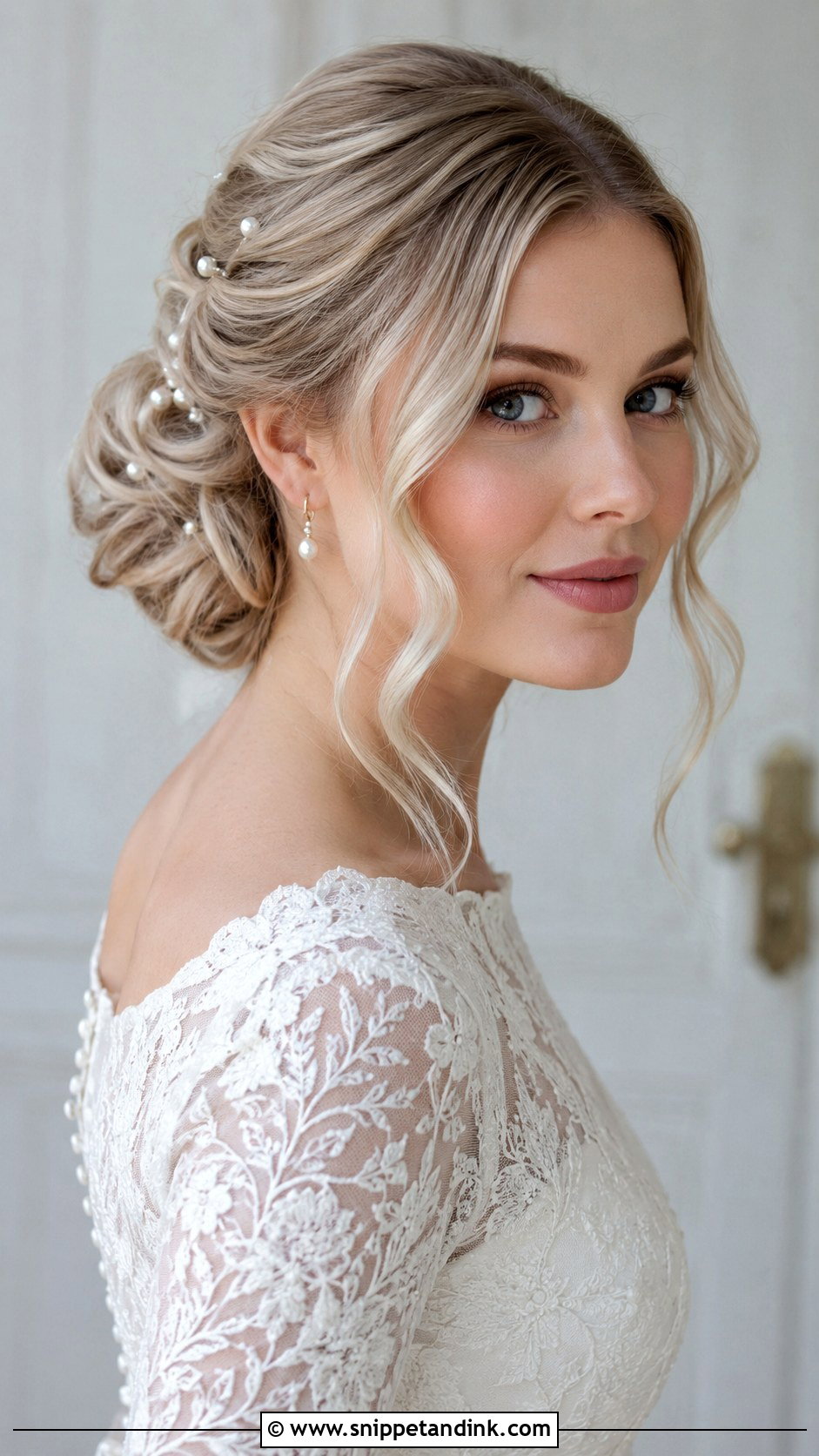 Pearl Pin Bride Updo For Long Hair - Snippet and Ink - 20 Bride Updo Hairstyles for Long Hair