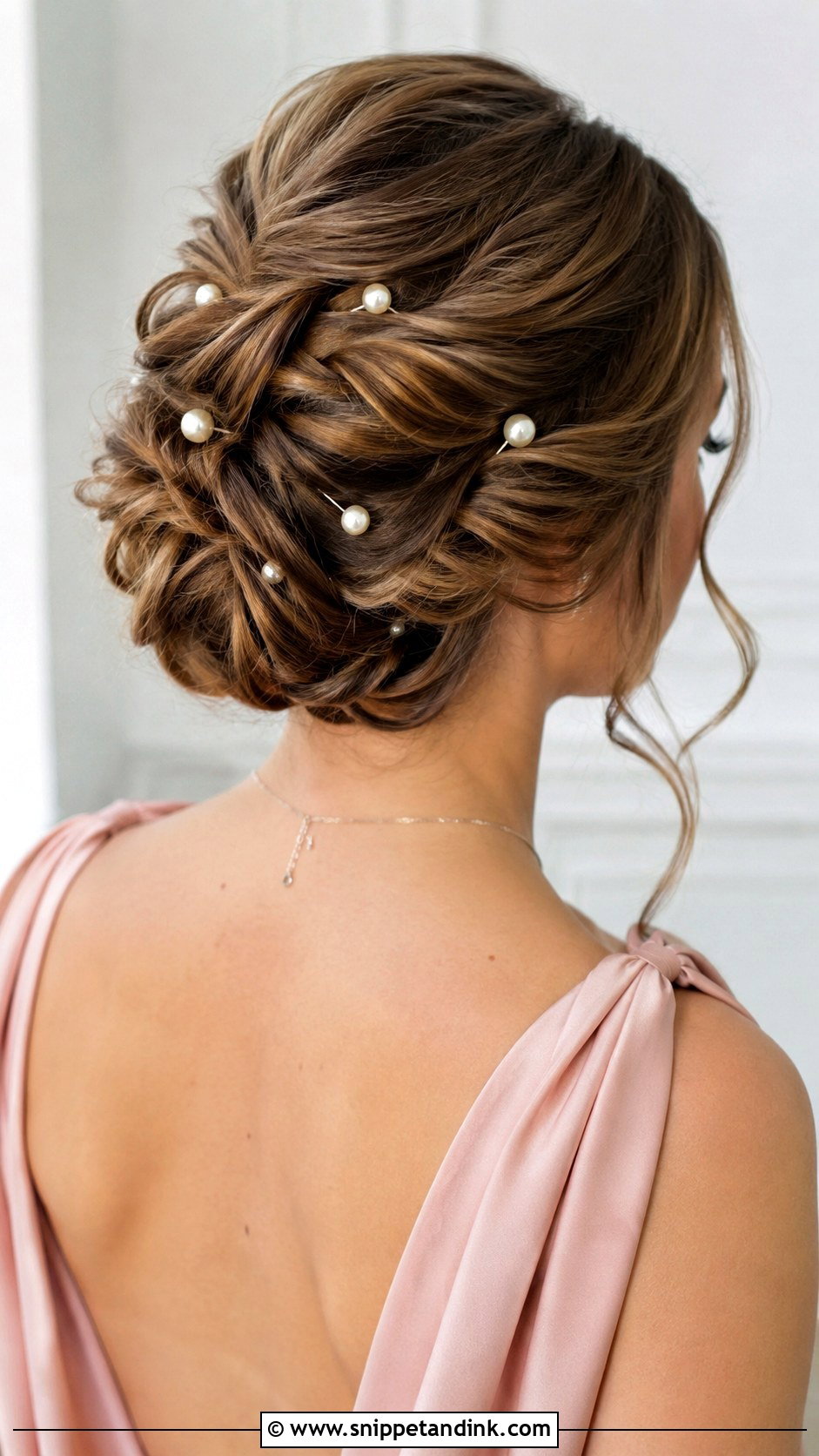 Pearl Pin Bridesmaid Hair - Snippet and Ink - 30 Wedding Bridesmaid Hair Ideas