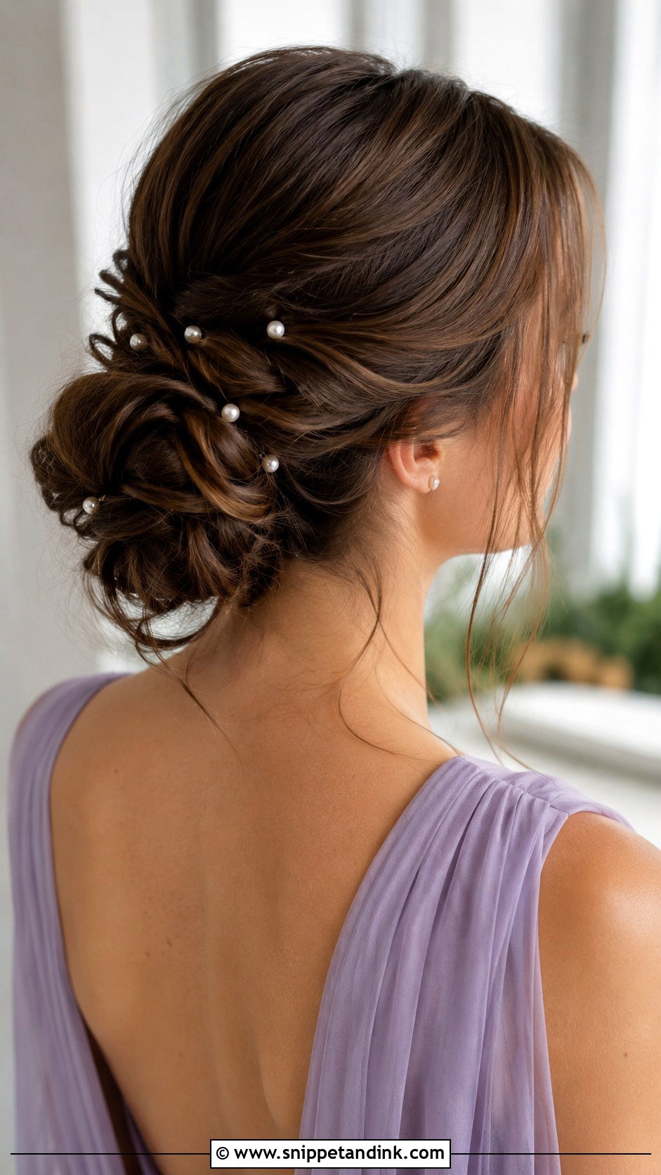 Pearl Pin Bridesmaid Hairstyle For Fine Hair - Snippet and Ink - 20 Bridesmaid Hairstyles for Fine Hair