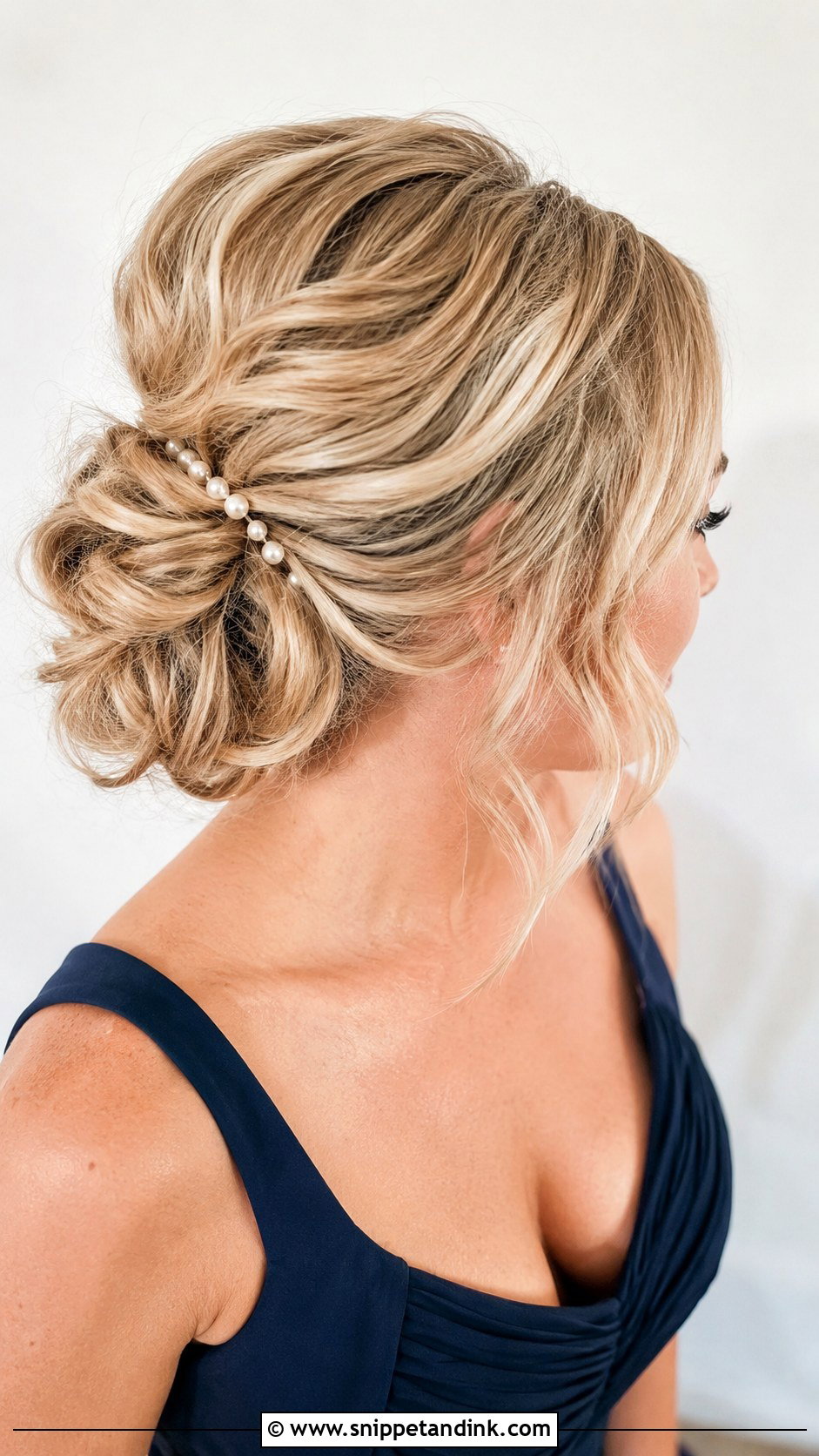 Pearl Pin Bridesmaid Updo - Snippet and Ink - 20 Easy Bridesmaid Hair Updo Ideas