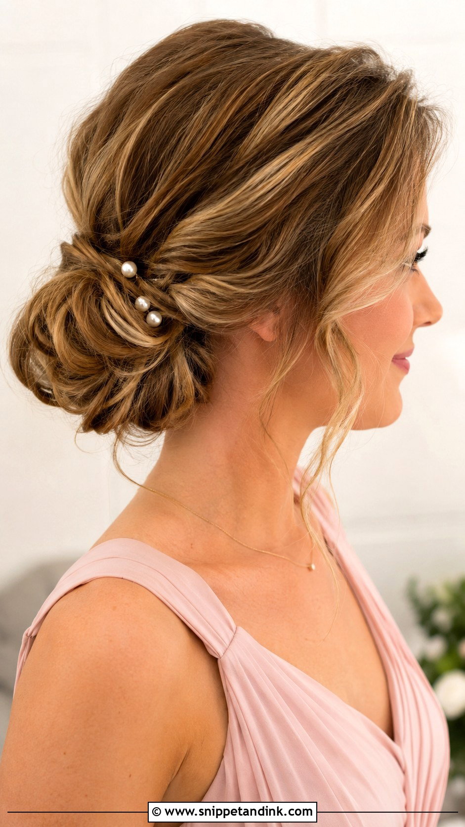 Pearl Pin Bridesmaid Updo - Snippet and Ink - 20 Updos Bridesmaid Hair