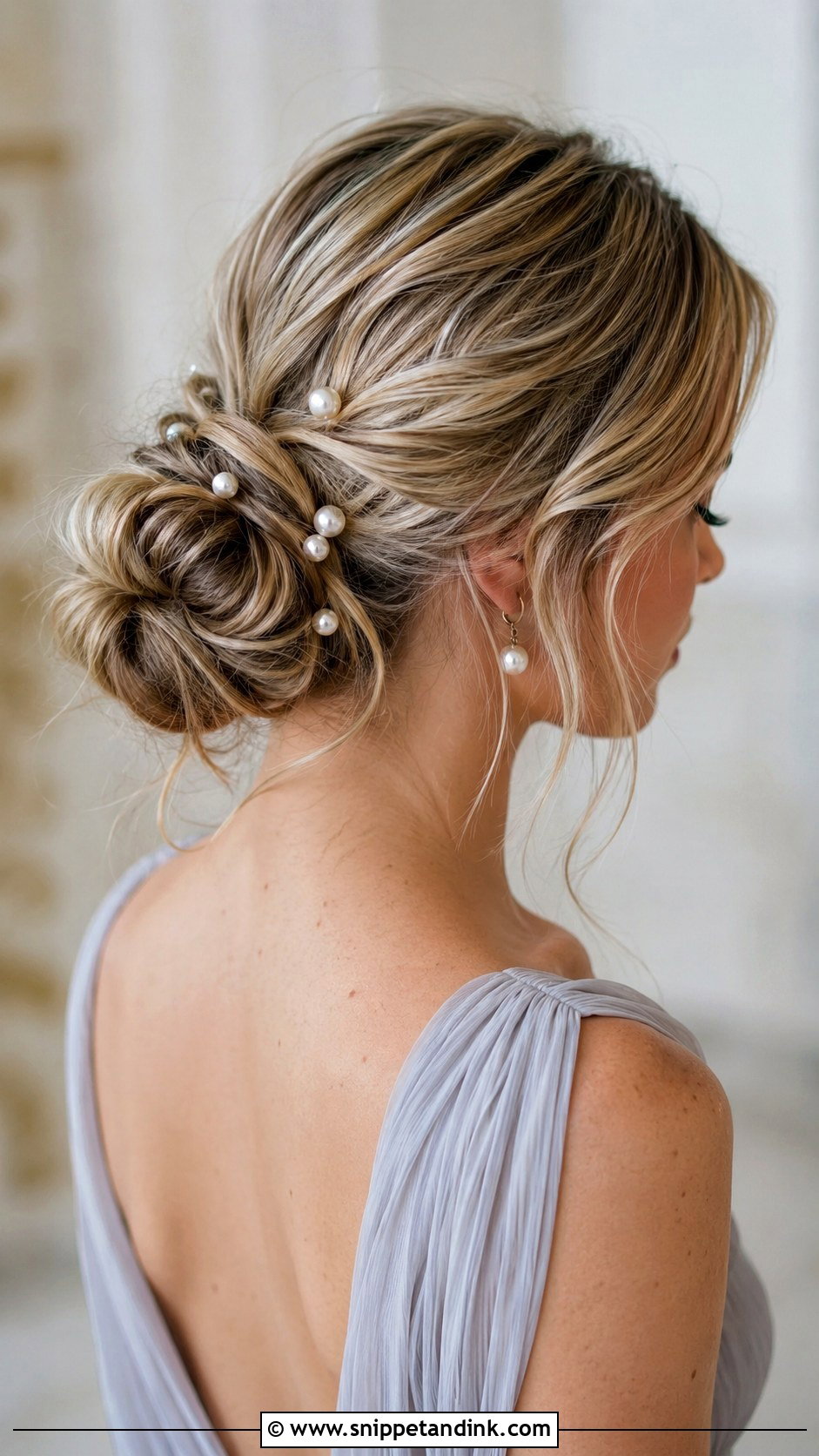 Pearl Pin Bridesmaid Updo - Snippet and Ink - 35 Bridesmaid Updo Hairstyles