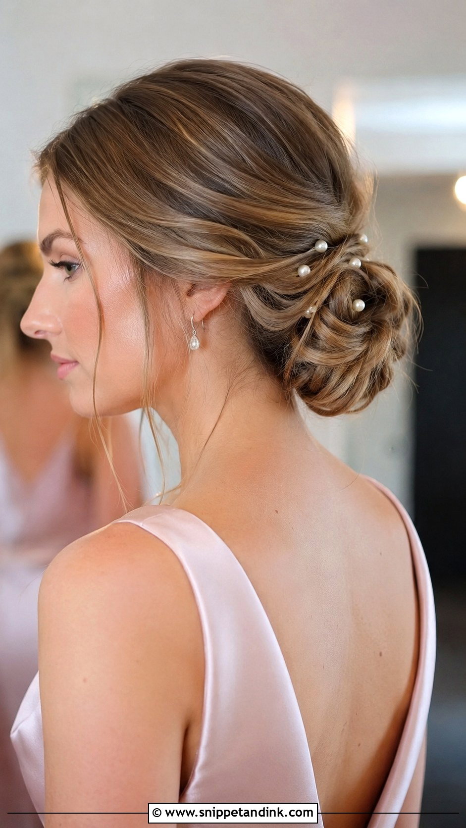 Pearl Pin Bridesmaid Updo For Long Hair - Snippet and Ink - 20 Bridesmaid Updo for Long Hair Ideas