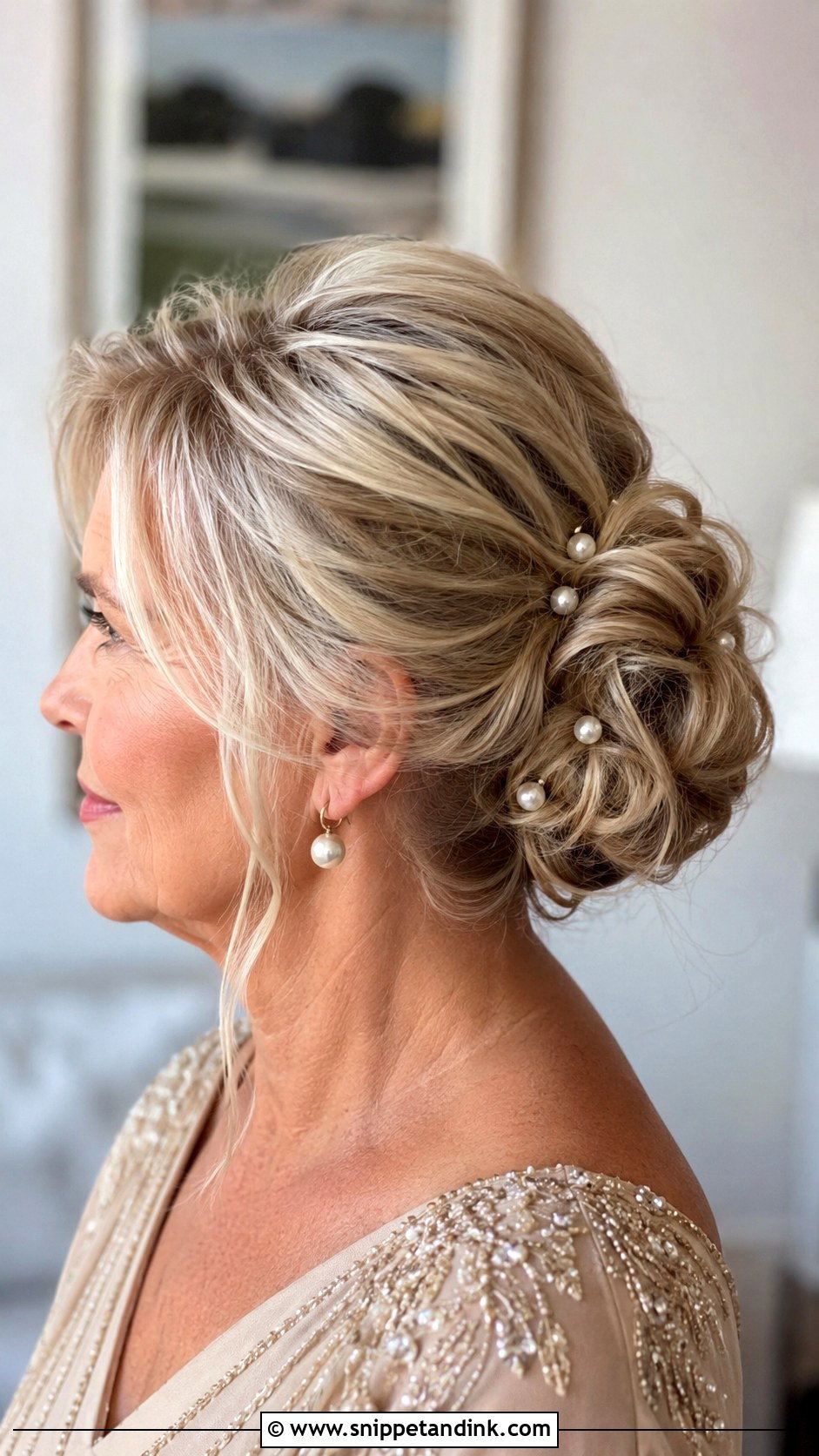 Pearl Pin Mother Of The Bride Updo - Snippet and Ink - 15 Mother of the Bride Classy Hair Updo Ideas