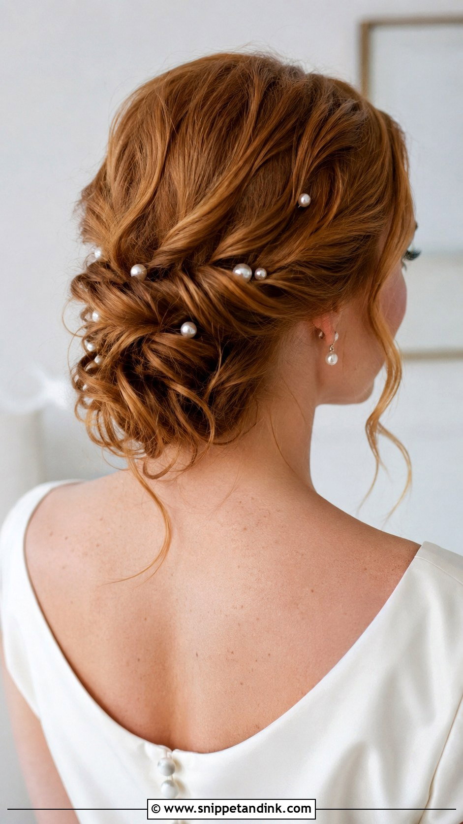 Pearl Pin Wedding Hair - Snippet and Ink - 20 Hairstyles for Medium Hair for Wedding