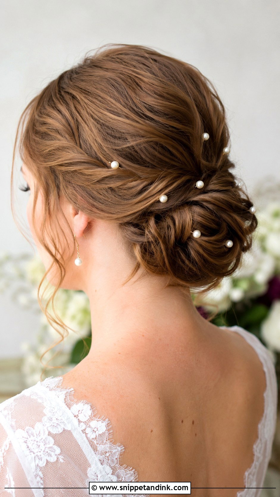 Pearl Pin Wedding Hair - Snippet and Ink - 20 Formal Wedding Hair Ideas