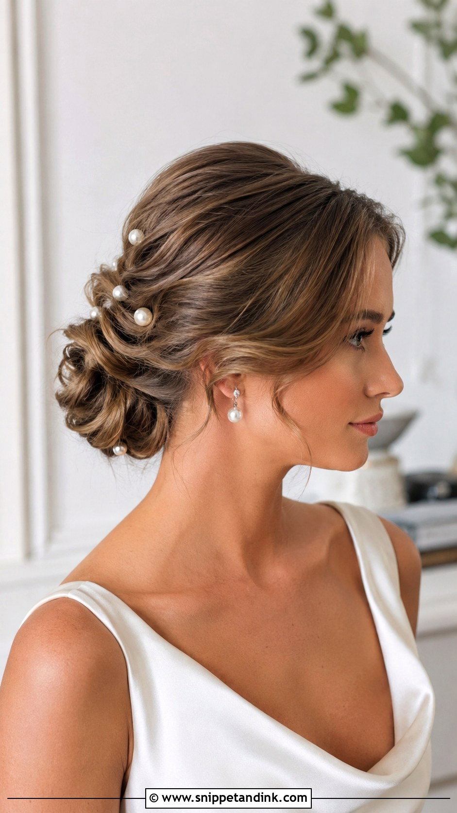 Pearl Pin Wedding Updo - Snippet and Ink - 15 Simple Wedding Hair Updo Ideas