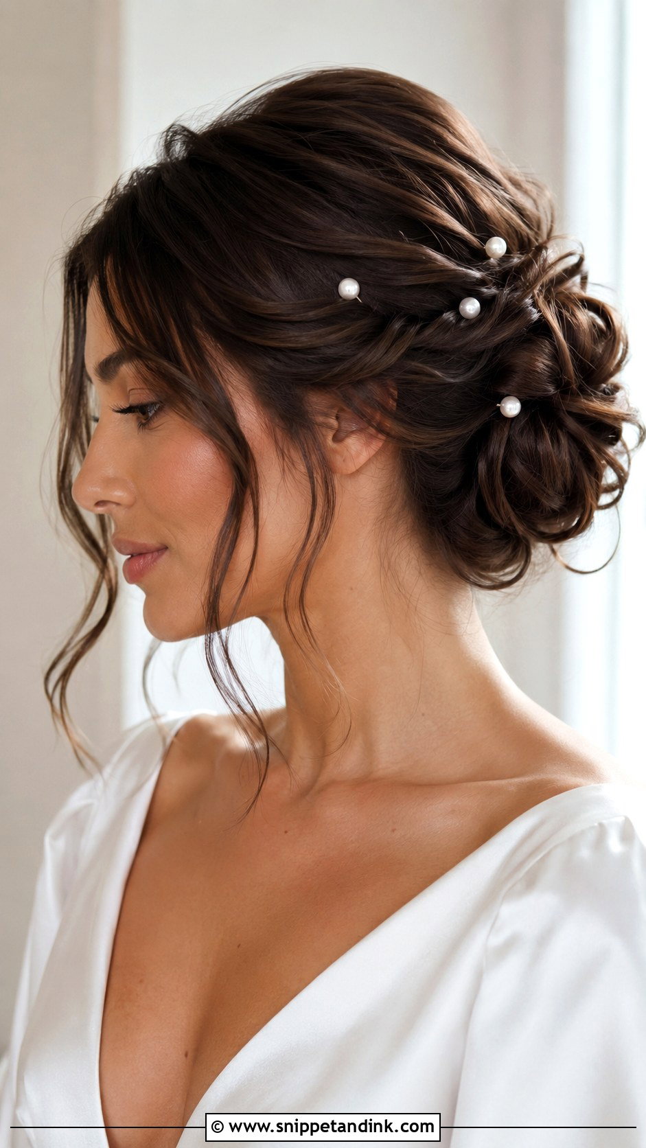 Pearl Pin Wedding Updo - Snippet and Ink - 15 Updo Hairstyle Wedding Ideas