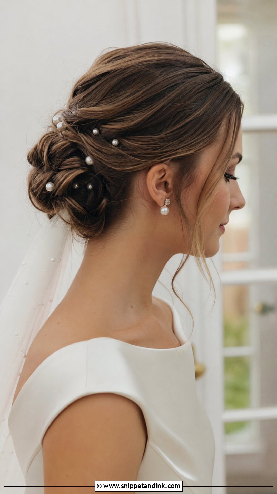 Pearl Pin Wedding Updo - Snippet and Ink - 20 Wedding Hair Up Do for Bride Ideas