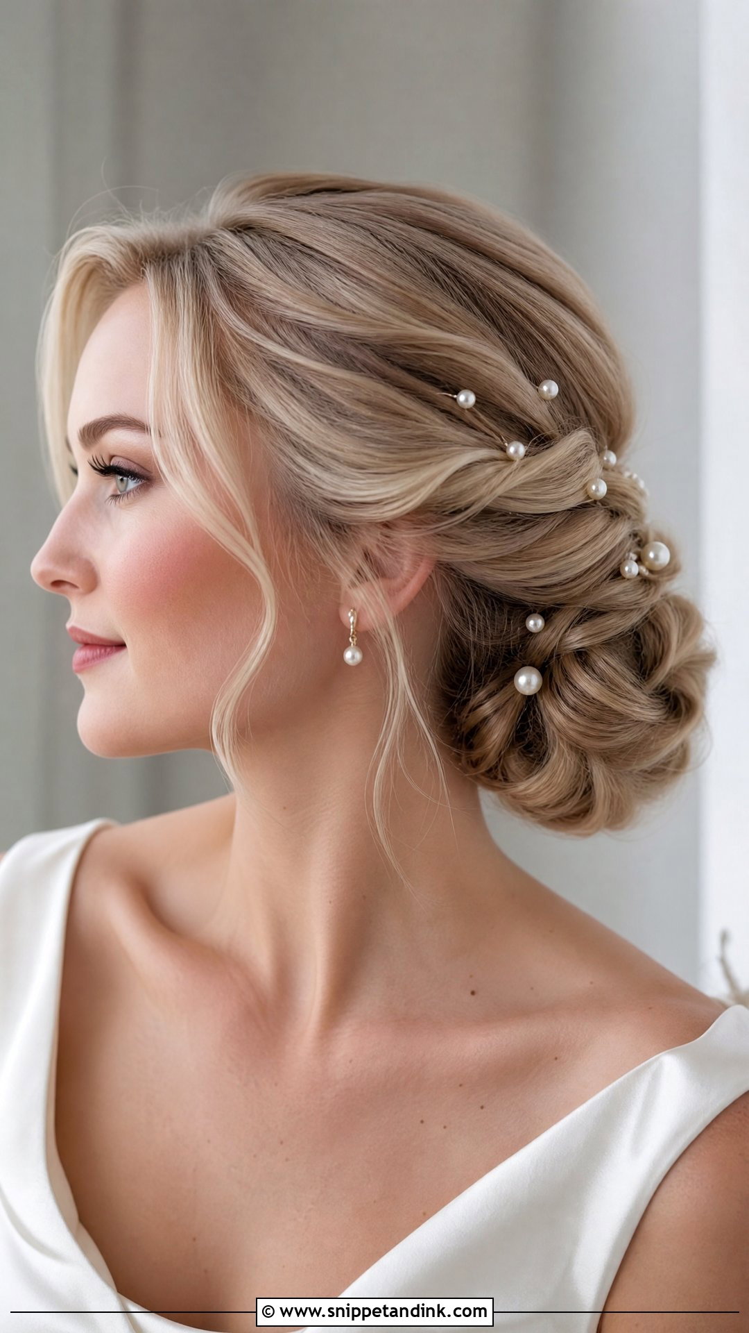 Pearl Pin Wedding Updo - Snippet and Ink - 15 Classy Wedding Hair Updo Ideas