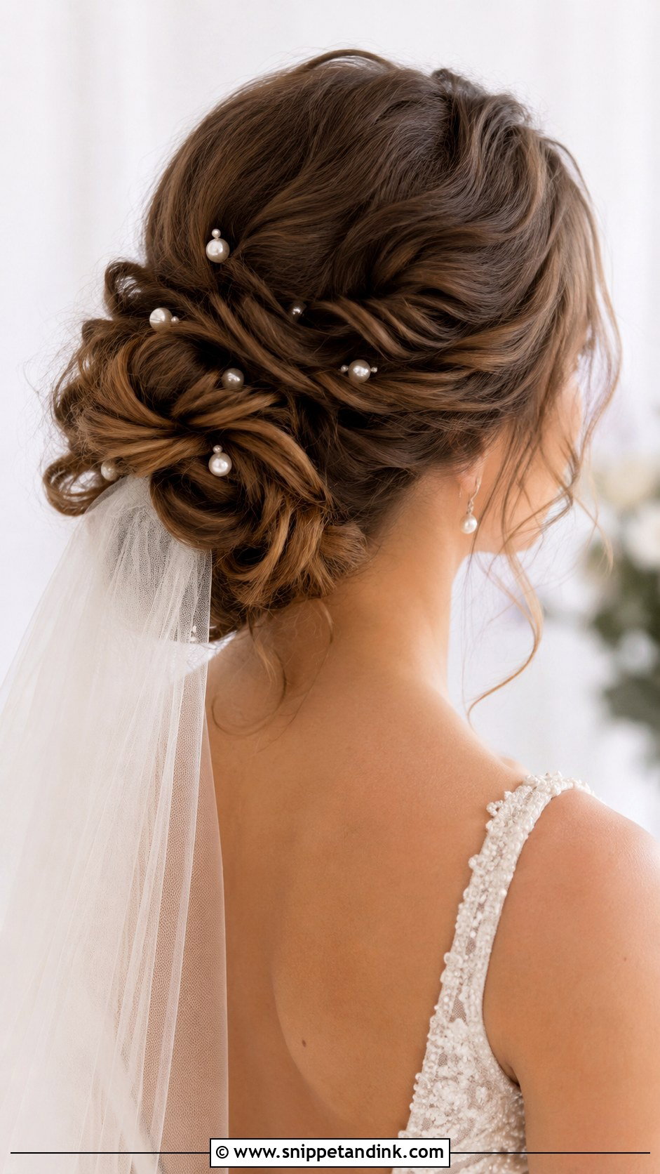 Pearl Pins Bridal Updo - Snippet and Ink - 15 Wedding Hair Clips Bridal Headpieces