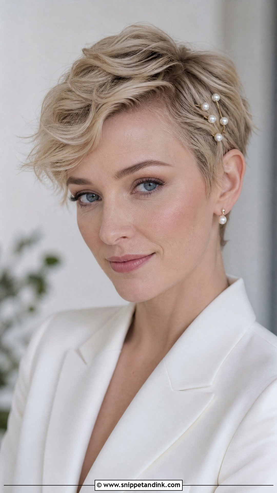 Pearl Short Hair Wedding Hairstyle - Snippet and Ink - 20 Wedding Hairstyles Pearls