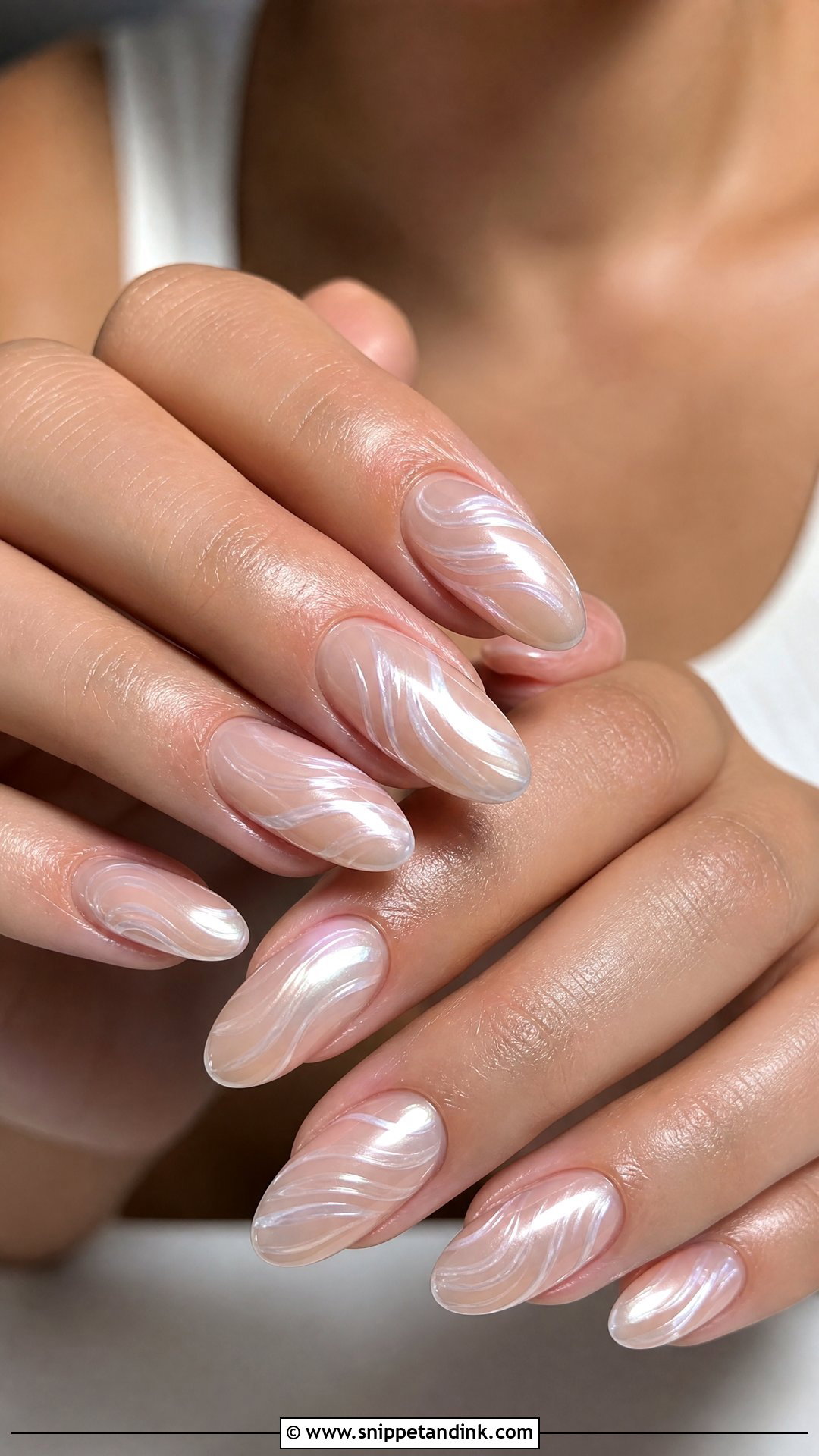 Pearl Swirl Wedding Nails - Snippet and Ink - 25 Pearl Wedding Nails