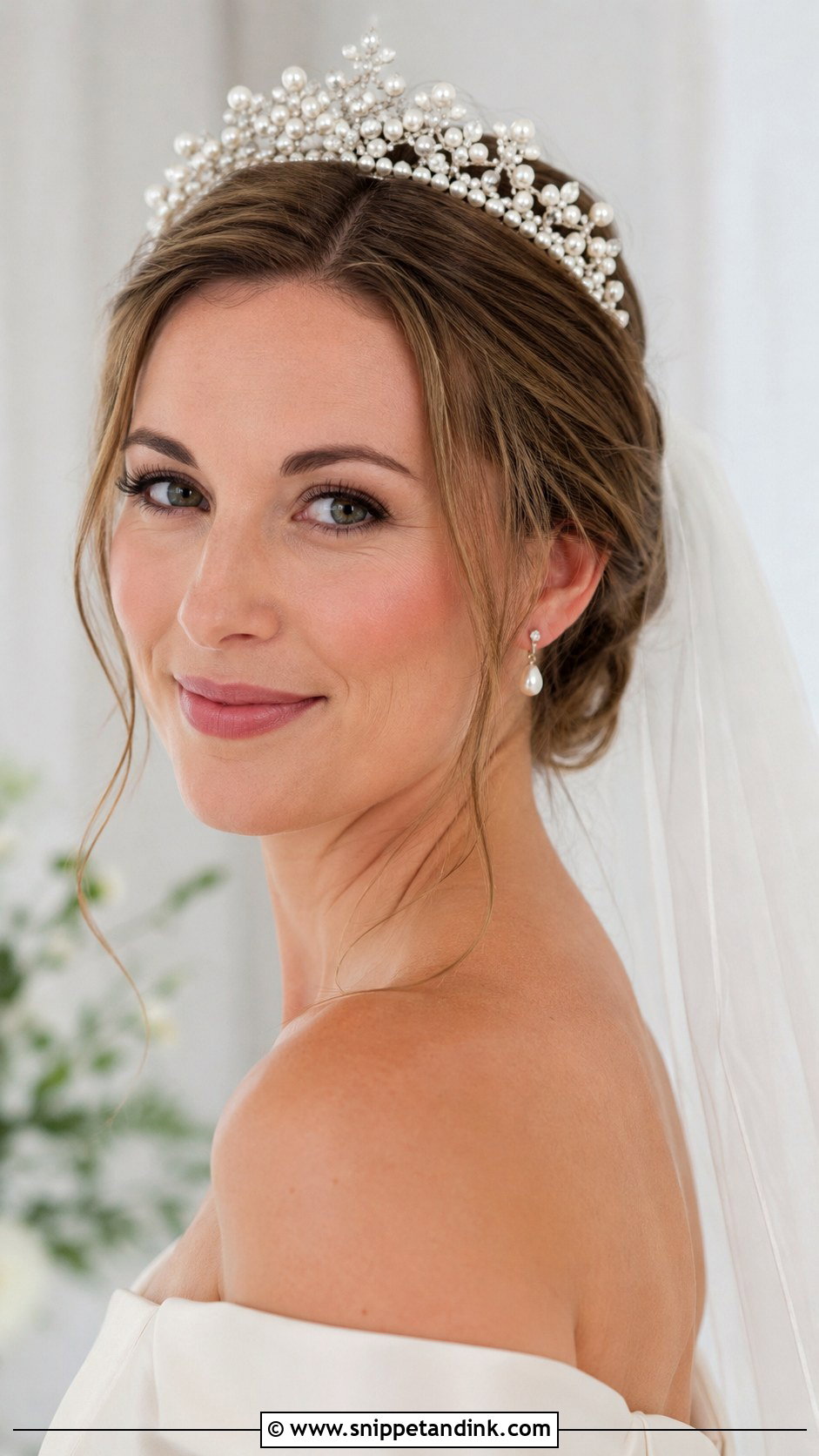 Pearl Tiara - Snippet and Ink - 30 Wedding Hair Accessories