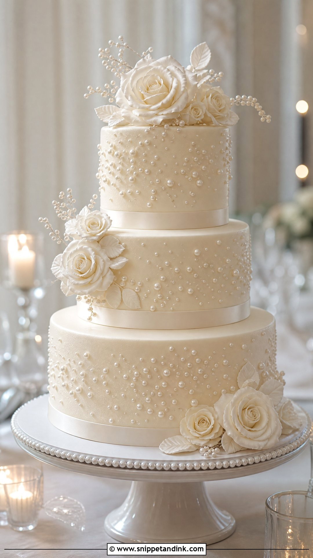 Pearl Tiered Wedding Cake - Snippet and Ink - 20 Tier Cake Designs for Wedding
