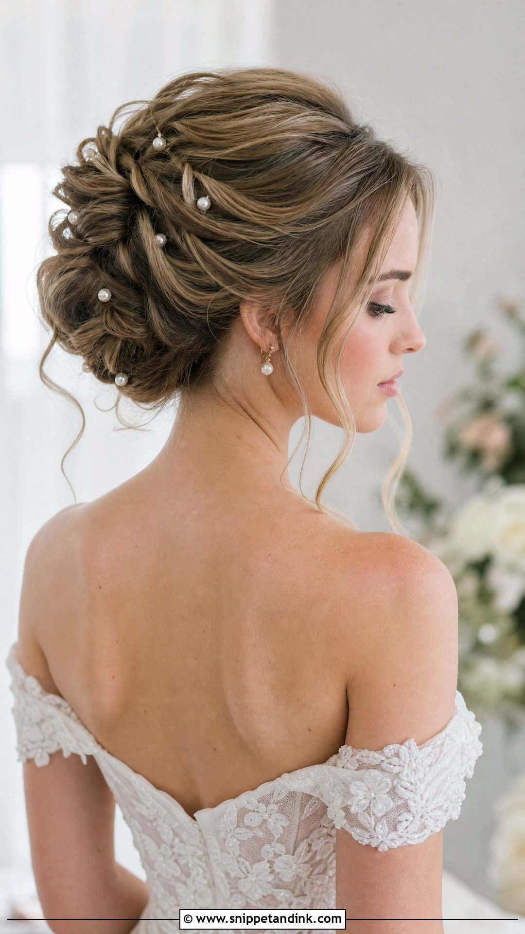 Pearl Updo Wedding Hairstyle - Snippet and Ink - 20 Wedding Hairstyles Pearls