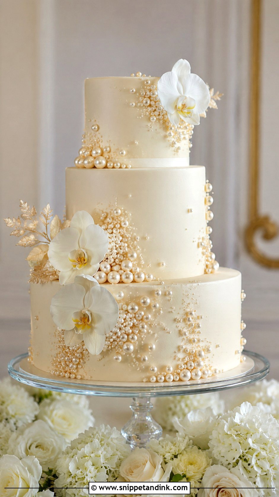 Pearl Wedding Cake - Snippet and Ink - 20 Best Cake Design Ideas for Wedding