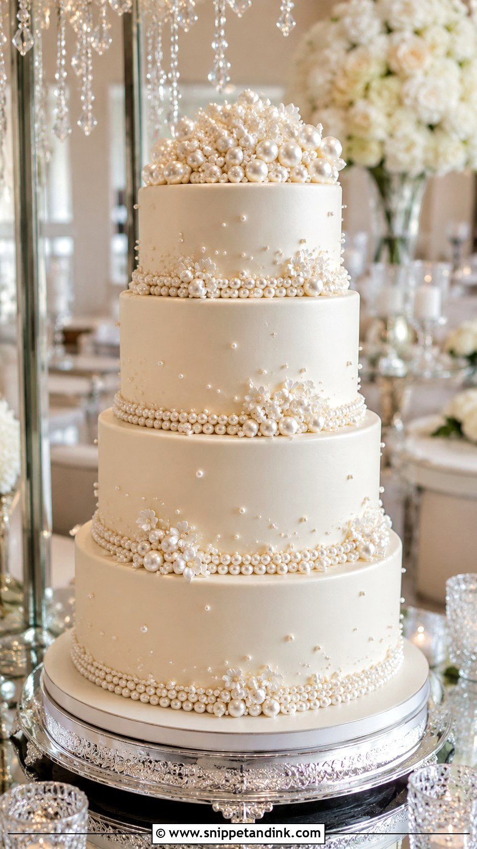 Pearl Wedding Cake - Snippet and Ink - 20 Elaborate Cakes for Wedding