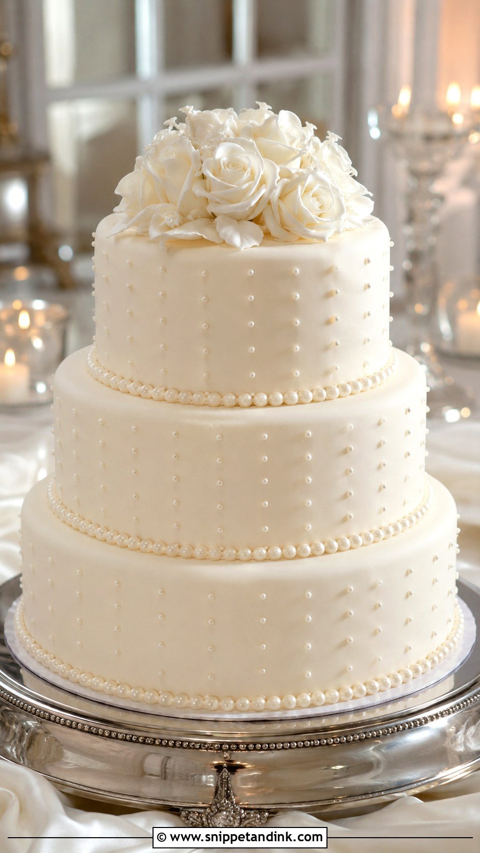 Pearl Wedding Cake - Snippet and Ink - 20 Elegant Wedding Cakes