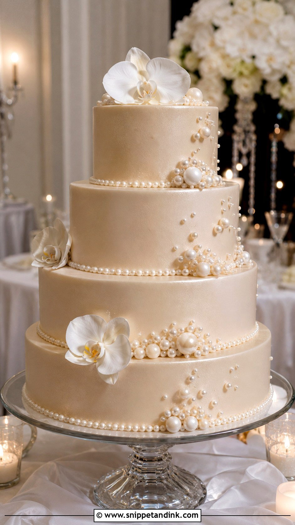 Pearl Wedding Cake - Snippet and Ink - 20 Extravagant Wedding Cakes