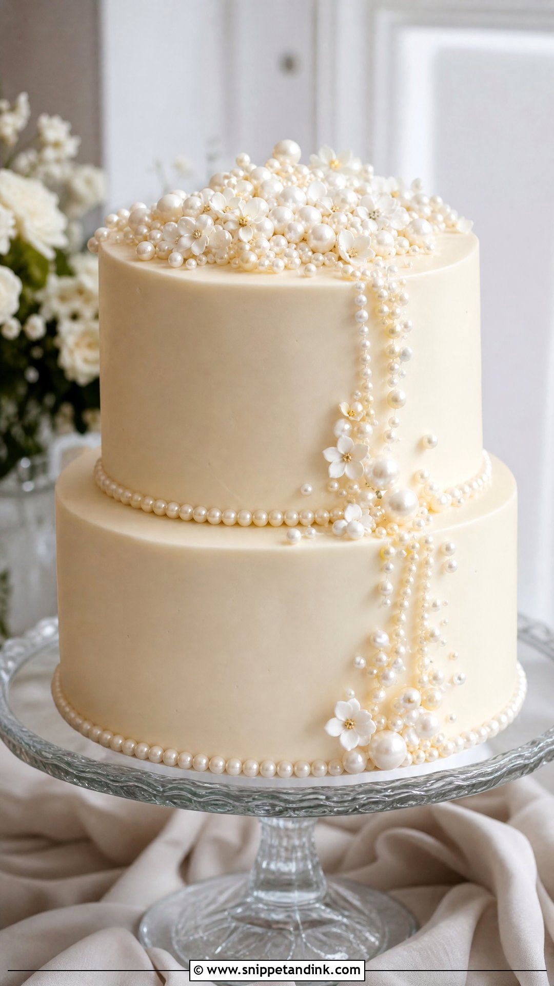 Pearl Wedding Cake - Snippet and Ink - 20 Vintage Wedding Cakes