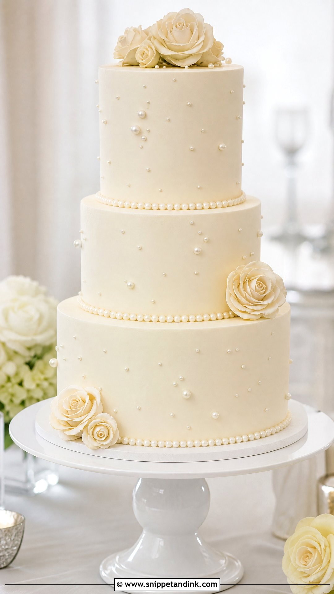 Pearl Wedding Cake - Snippet and Ink - 20 Wedding Cake 2024