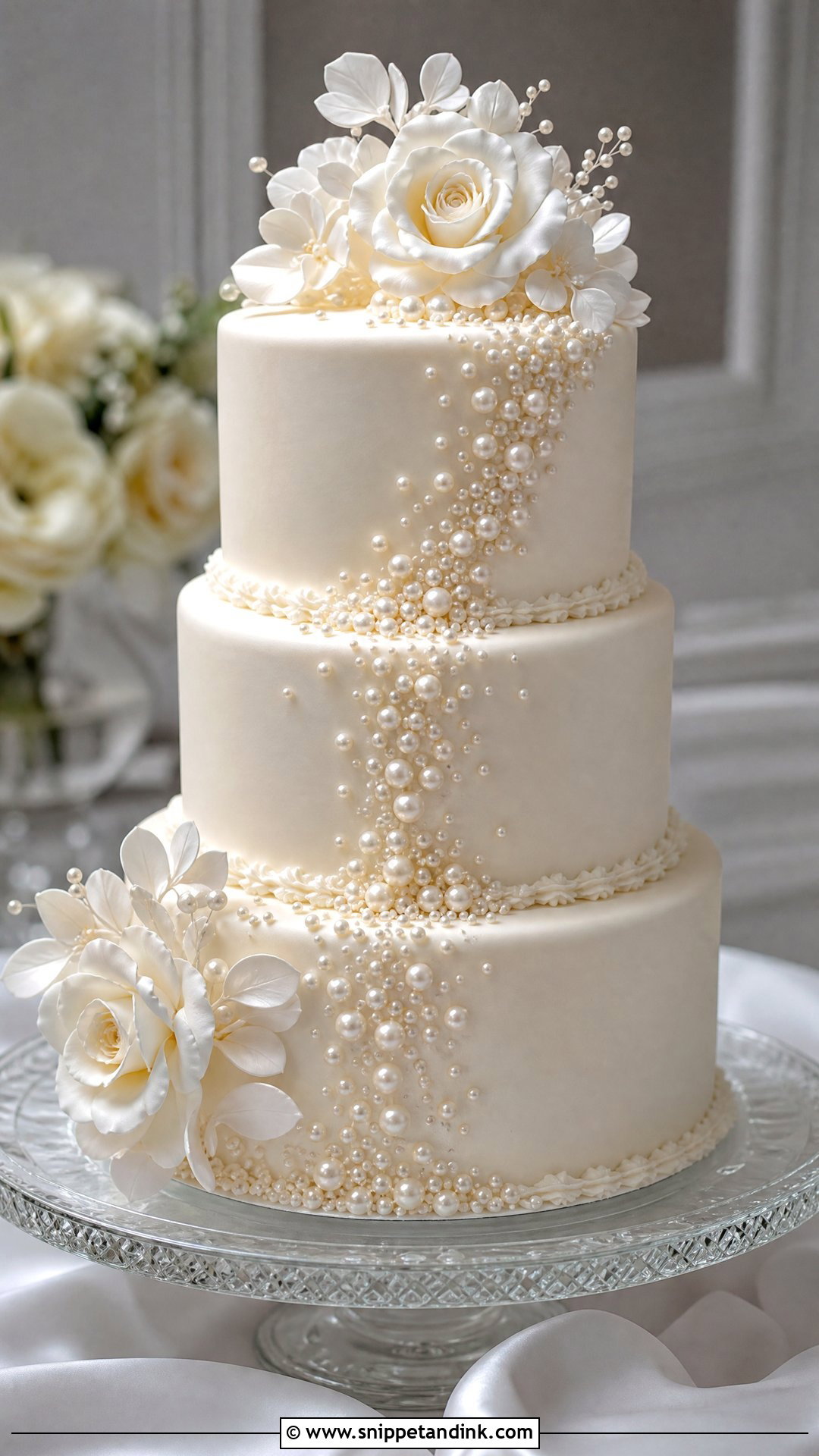 Pearl Wedding Cake - Snippet and Ink - 20 Wedding Cake Inspo