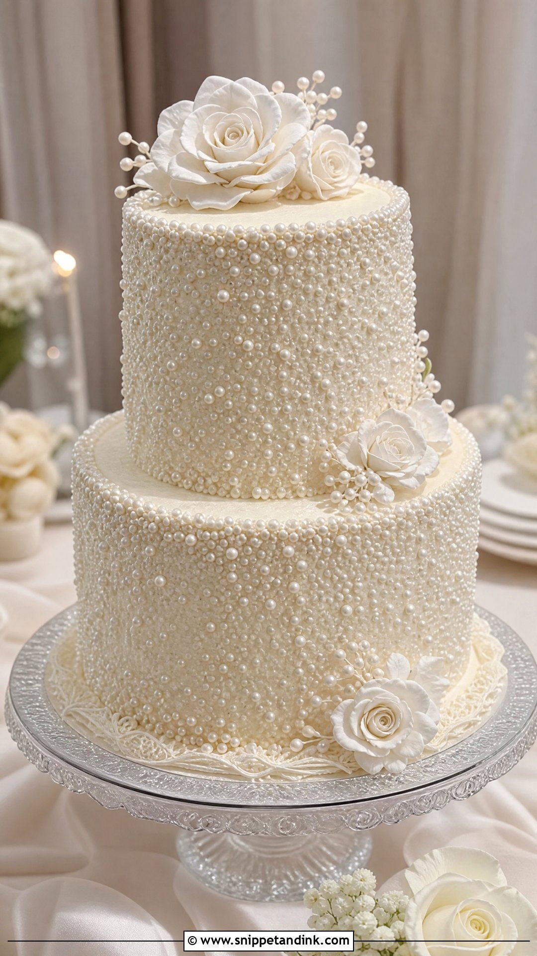 Pearl Wedding Cake - Snippet and Ink - 25 Classy Wedding Cakes