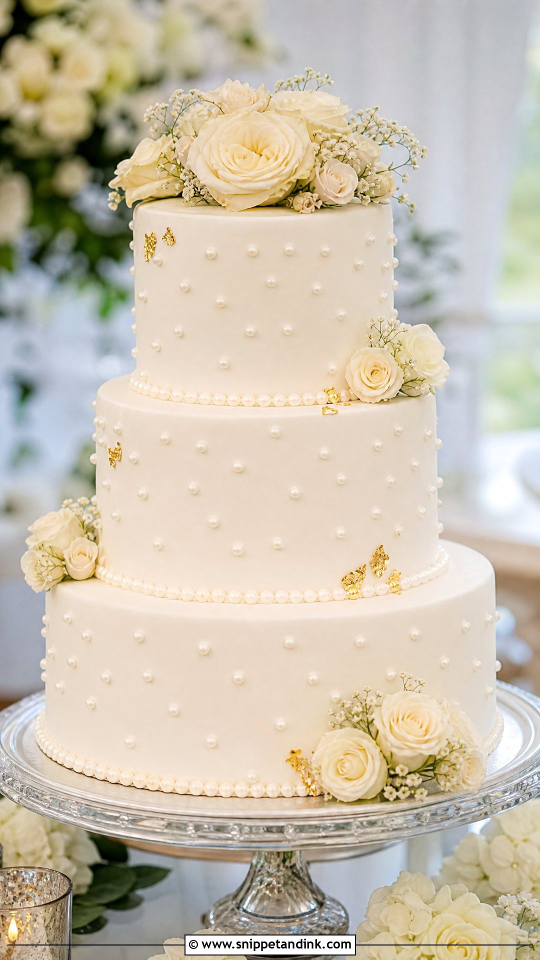 Pearl Wedding Cake - Snippet and Ink - 25 Latest Cake Design Ideas for Wedding