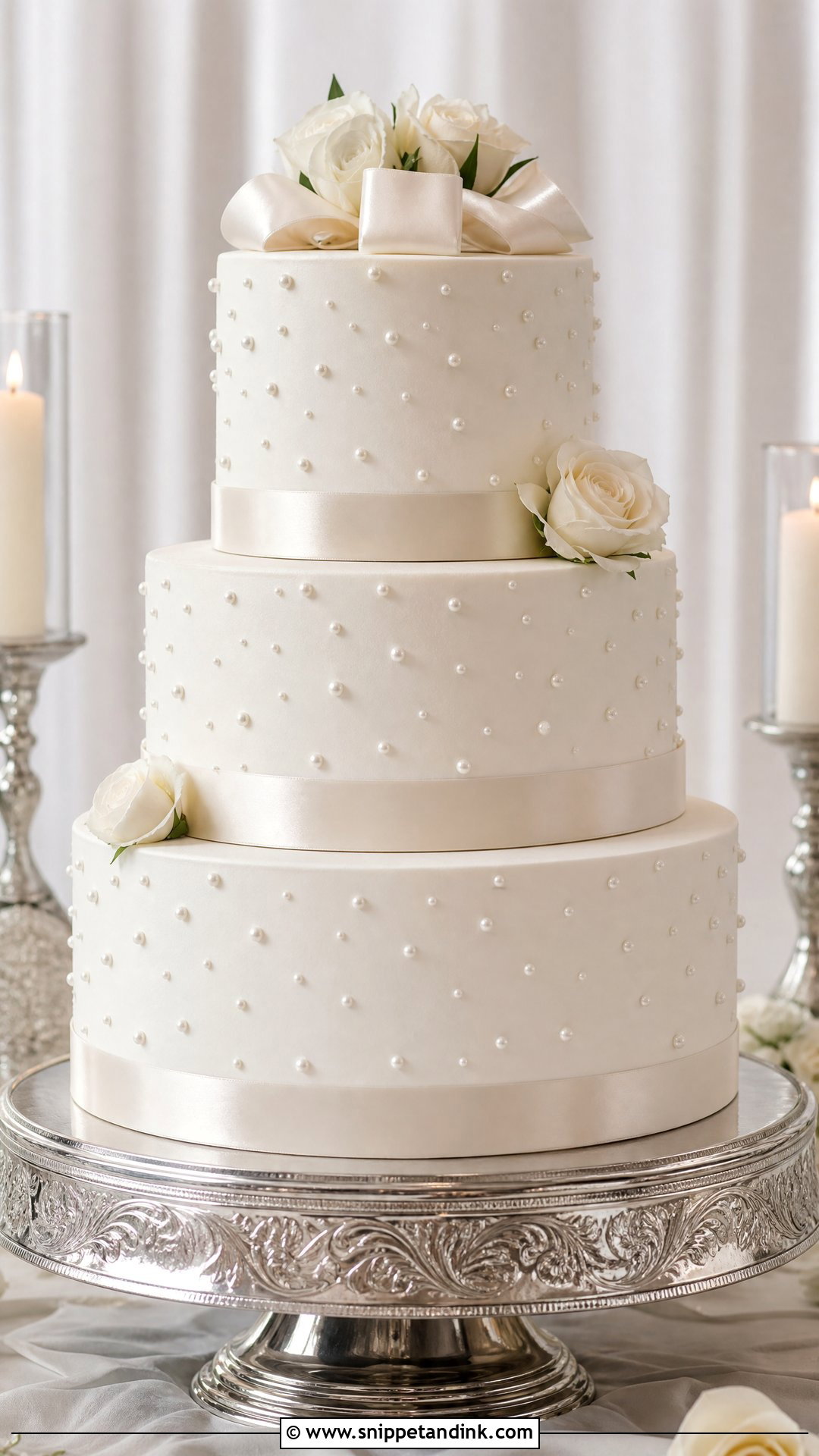 Pearl Wedding Cake - Snippet and Ink - 25 Trending Wedding Cakes