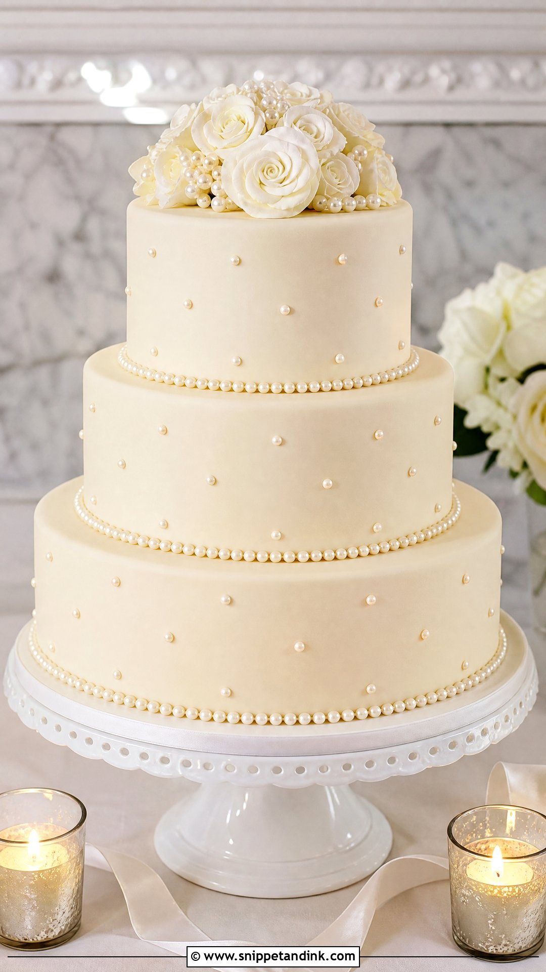 Pearl Wedding Cake - Snippet and Ink - 25 Unique Wedding Cakes