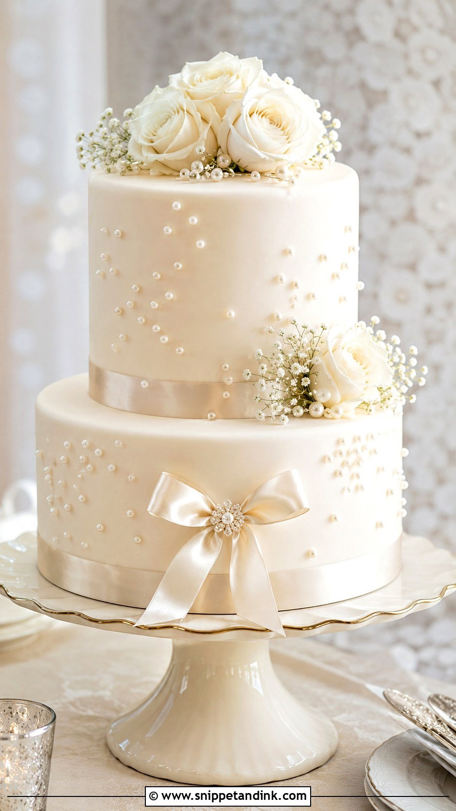 Pearl Wedding Cake - Snippet and Ink - 25 Wedding Cake Business