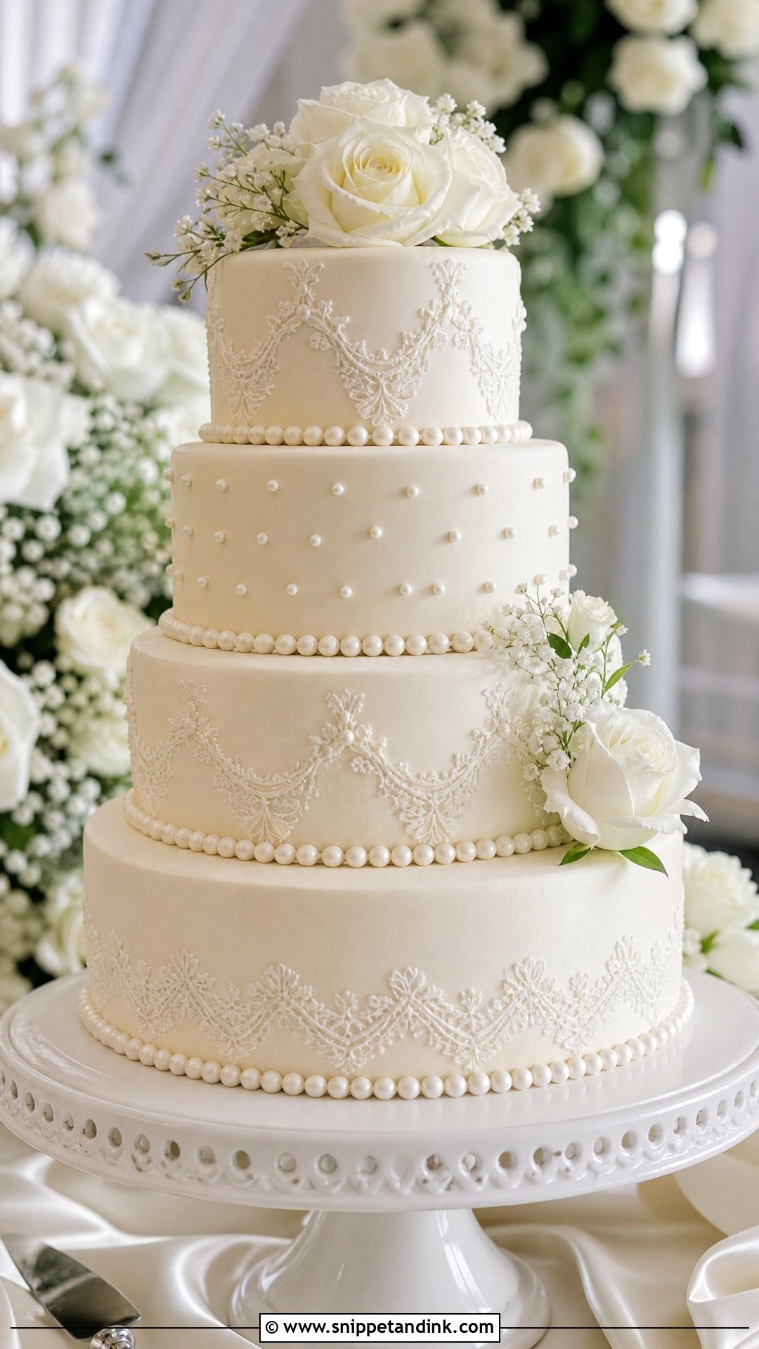 Pearl Wedding Cake - Snippet and Ink - 30 Big Cake Ideas for Wedding