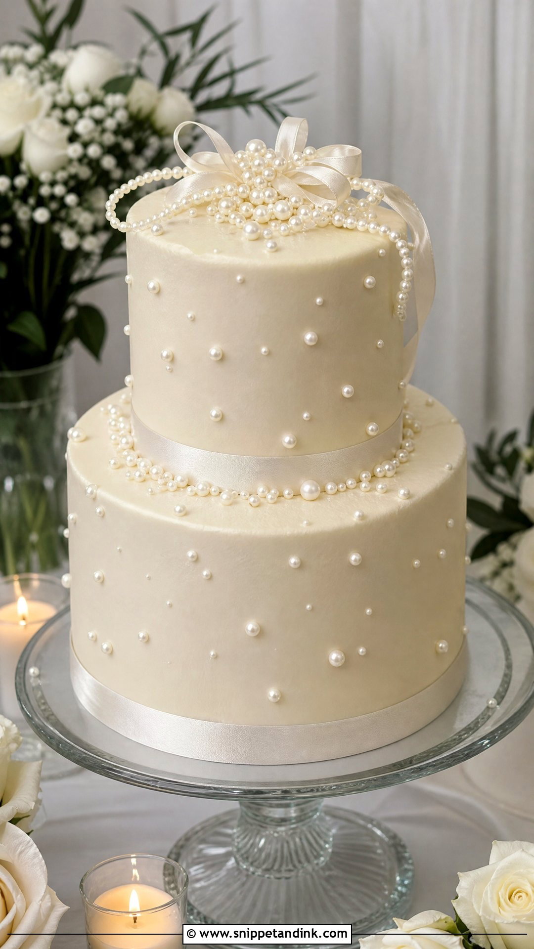 Pearl Wedding Cake - Snippet and Ink - 30 Modern Wedding Cake Ideas