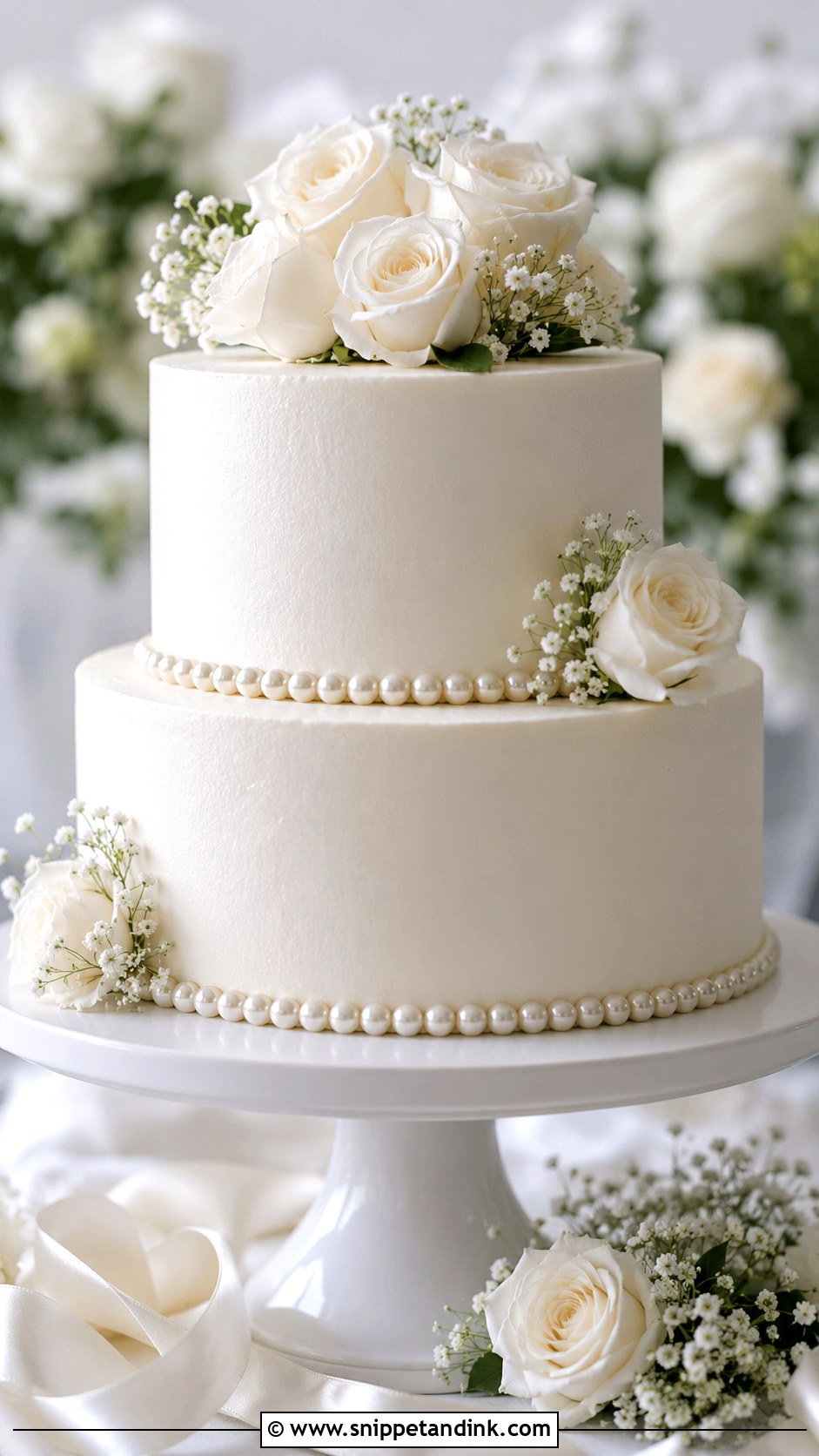 Pearl Wedding Cake - Snippet and Ink - 20 Cute Cake Ideas for Wedding