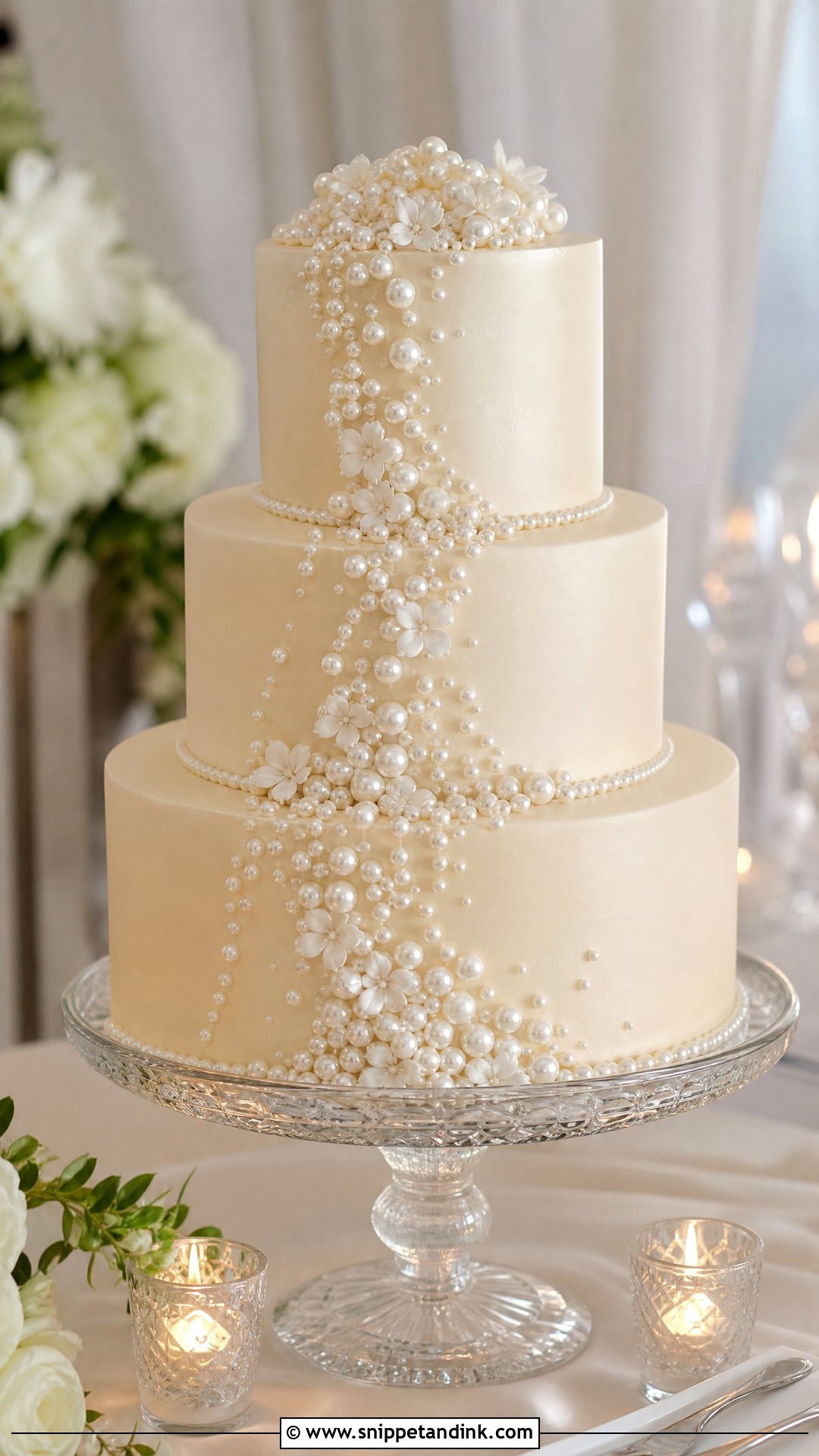 Pearl Wedding Cake - Snippet and Ink - 30 Trending Cakes for Wedding