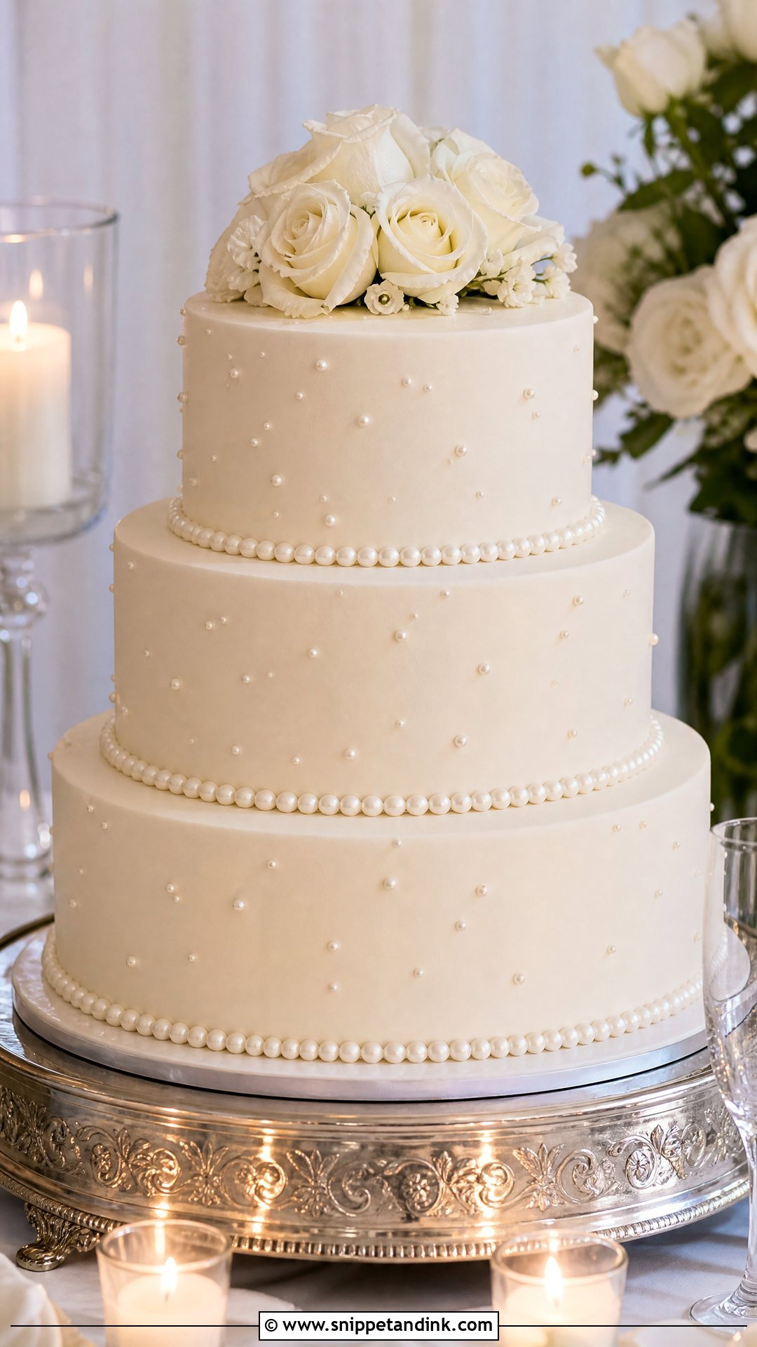 Pearl Wedding Cake - Snippet and Ink - 30 Wedding Cake Ideas