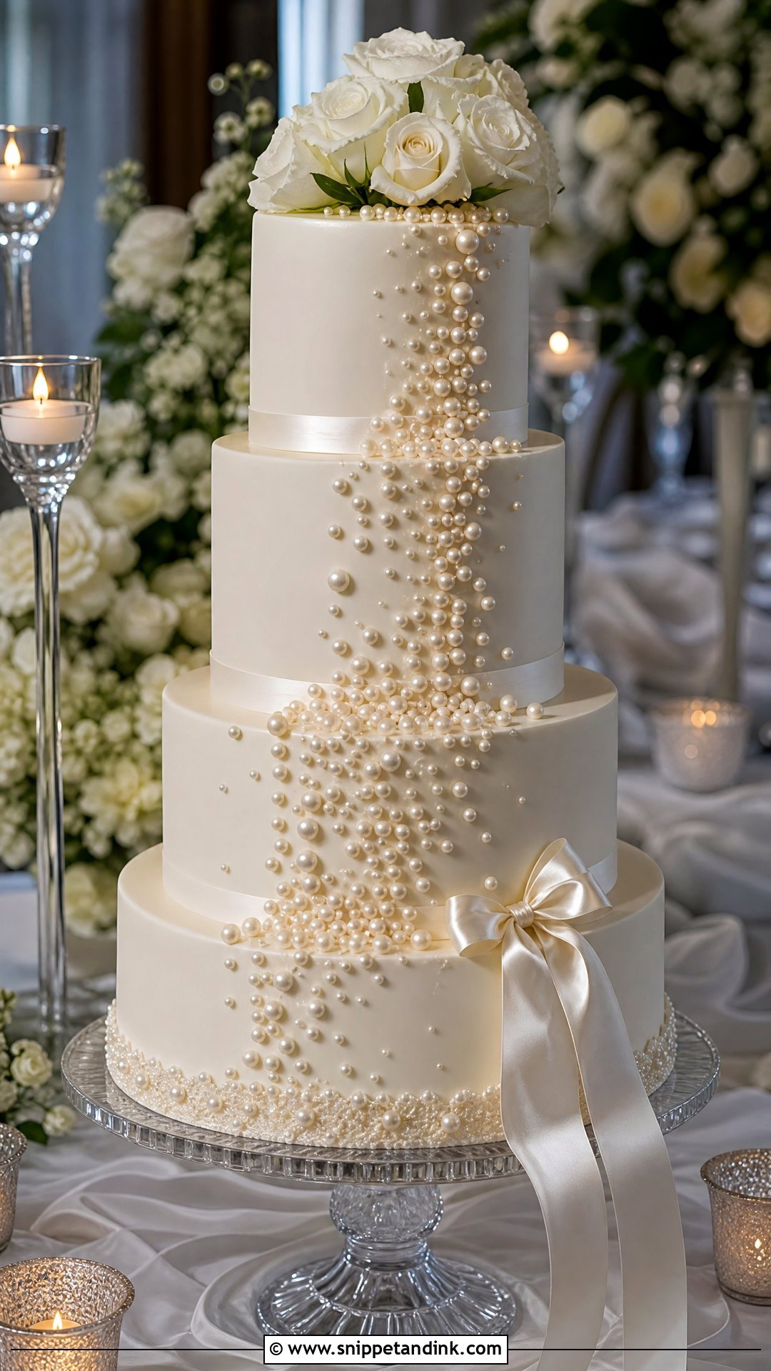 Pearl Wedding Cake - Snippet and Ink - 35 Wedding Cake Designs