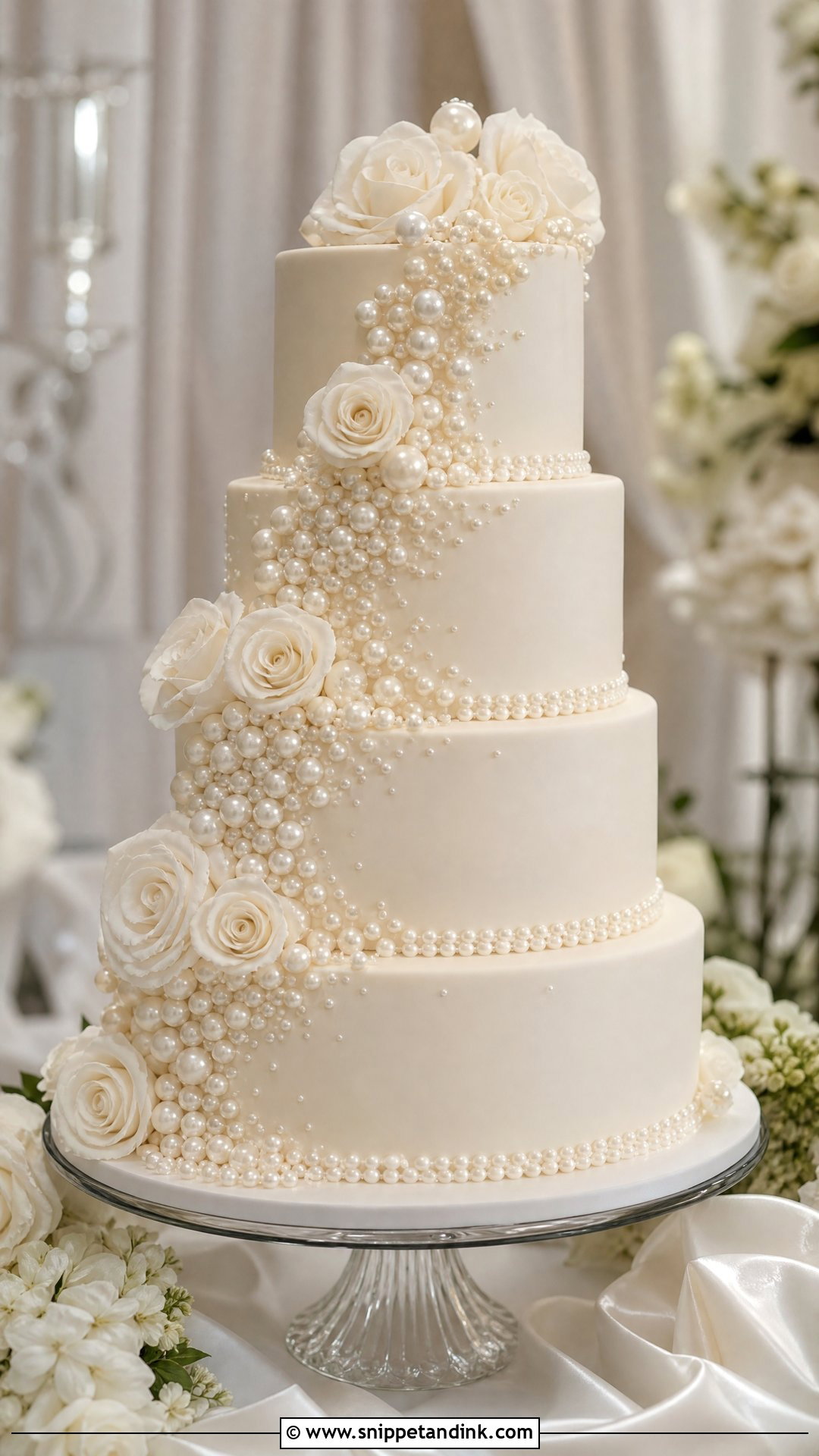 Pearl Wedding Cake - Snippet and Ink - 35 Wedding Cakes