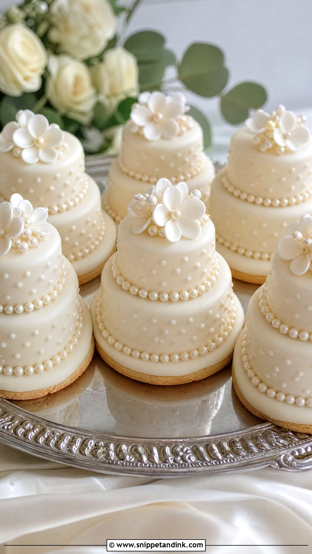 Pearl Wedding Cake Cookies - Snippet and Ink - 30 Wedding Cake Cookies