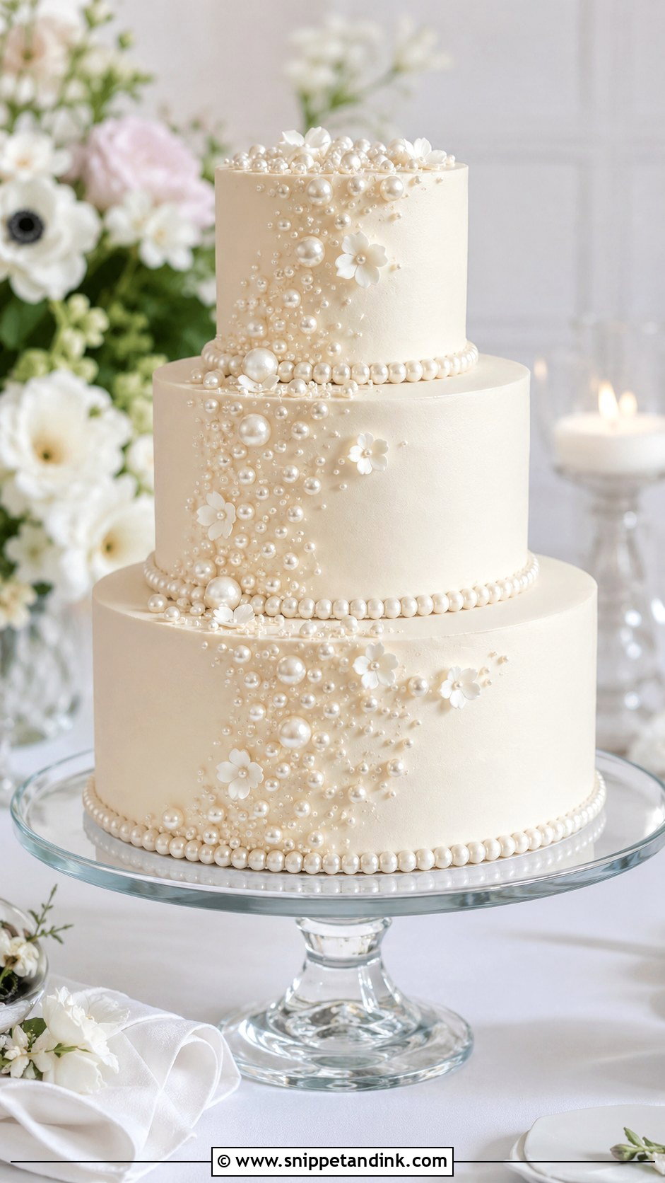 Pearl Wedding Cake Photography - Snippet and Ink - 20 Cake Photography Ideas for Wedding