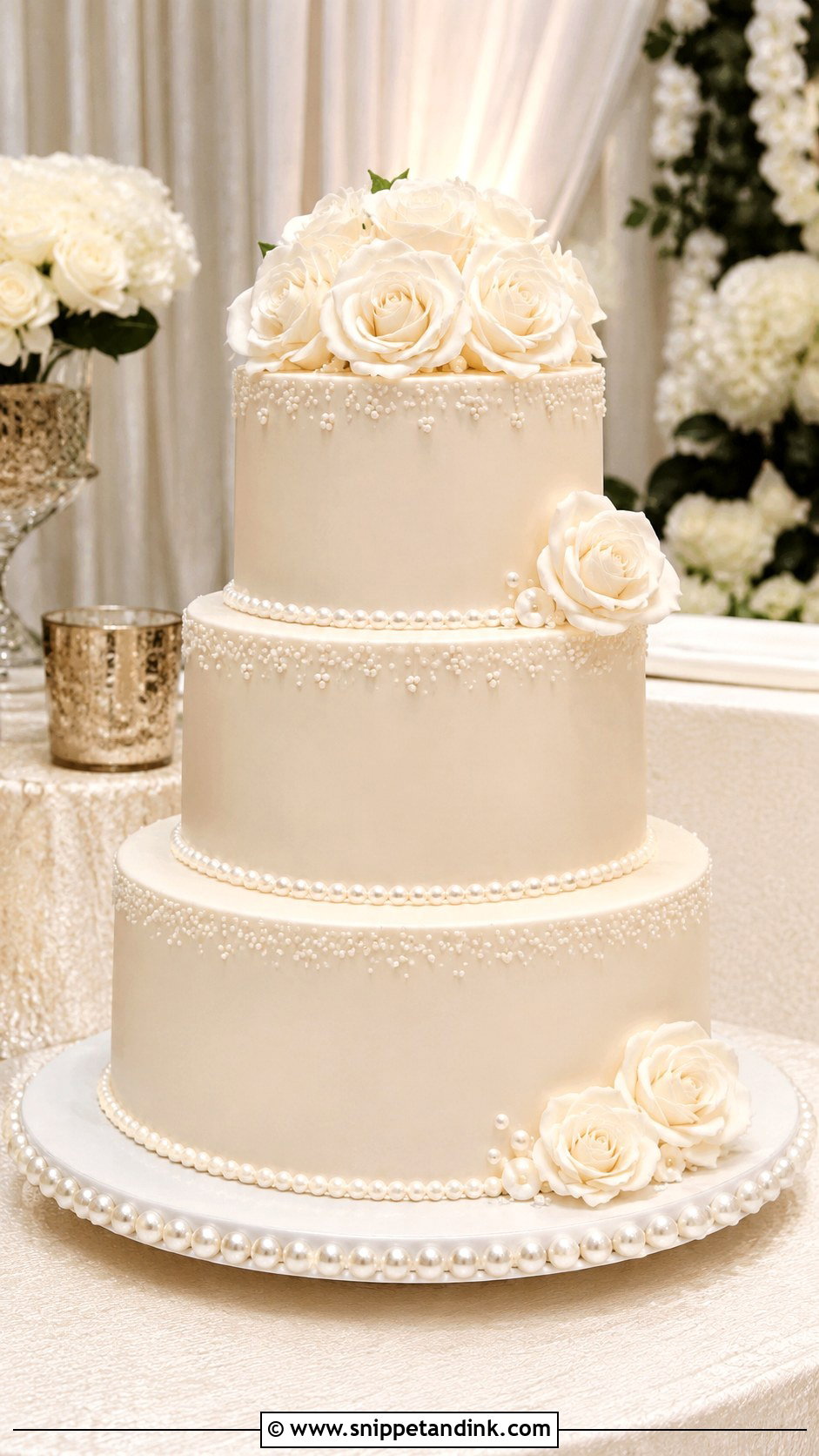 Pearl Wedding Cake Plate - Snippet and Ink - 20 Wedding Cake Plate Ideas