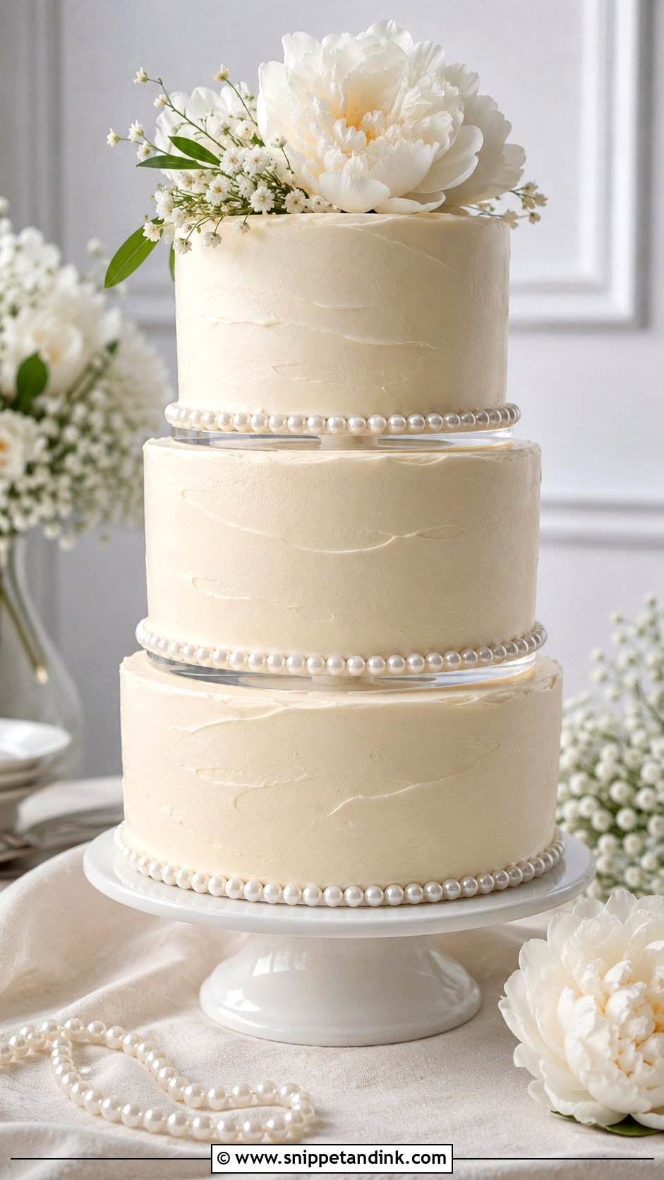 Pearl Wedding Cake Separator - Snippet and Ink - 25 Wedding Cake Separators