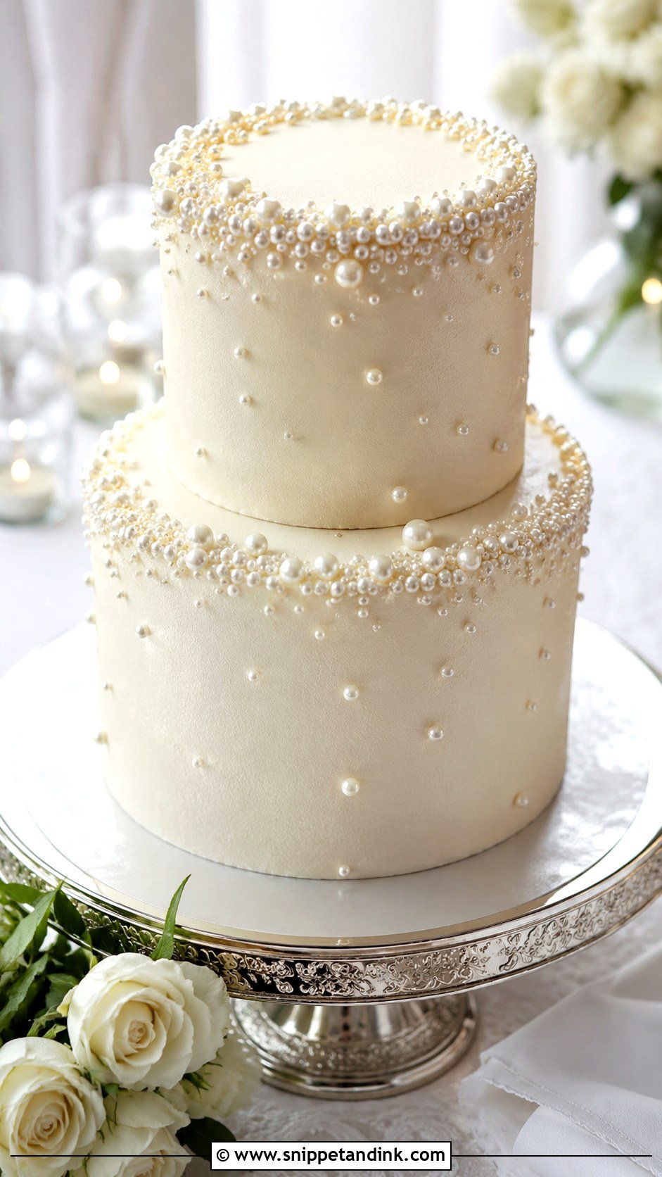 Pearl Wedding Cake Top - Snippet and Ink - 25 Wedding Cake Tops