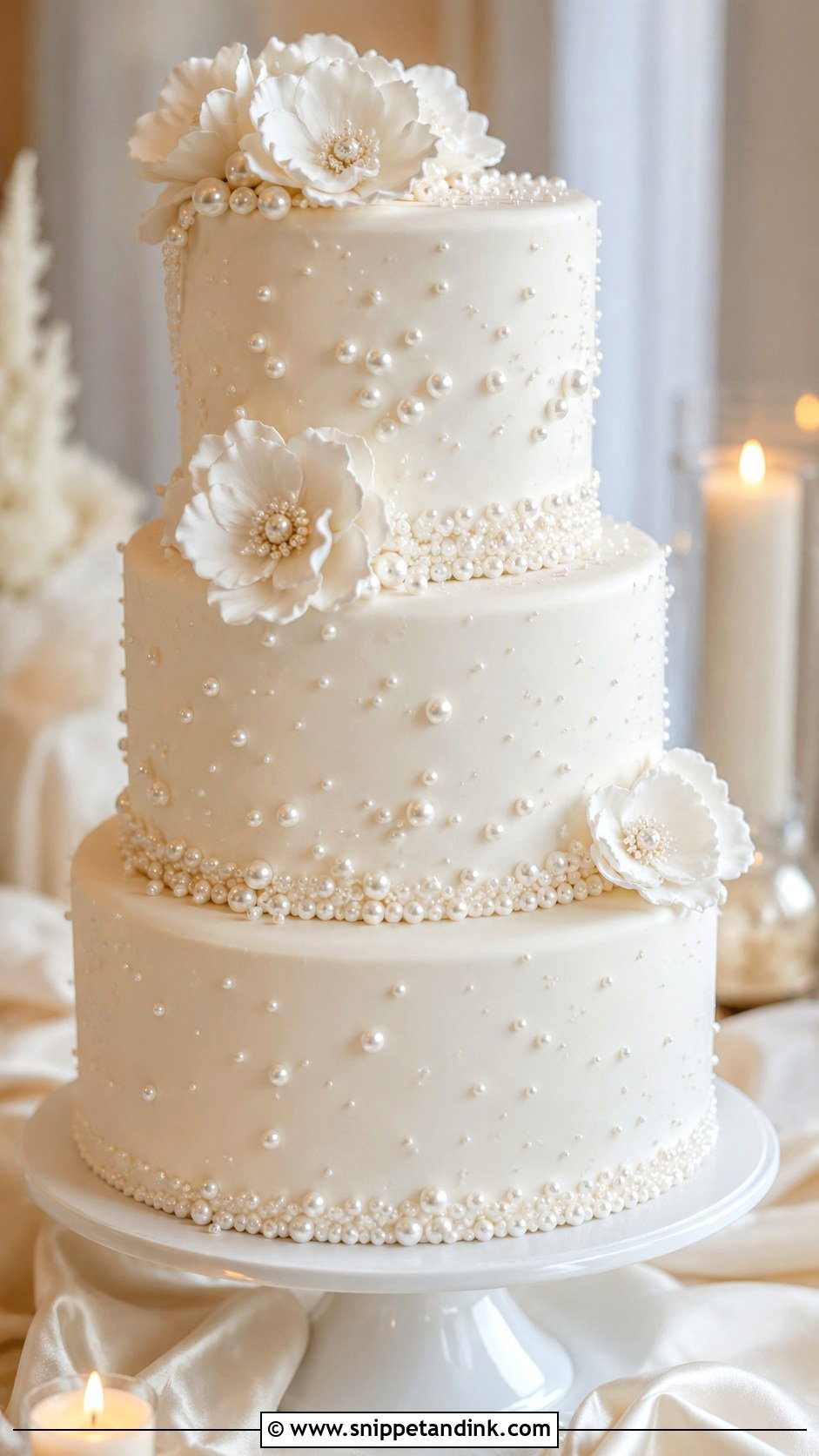 Pearl Wedding Cake - Snippet and Ink - 20 Beautiful Wedding Cakes