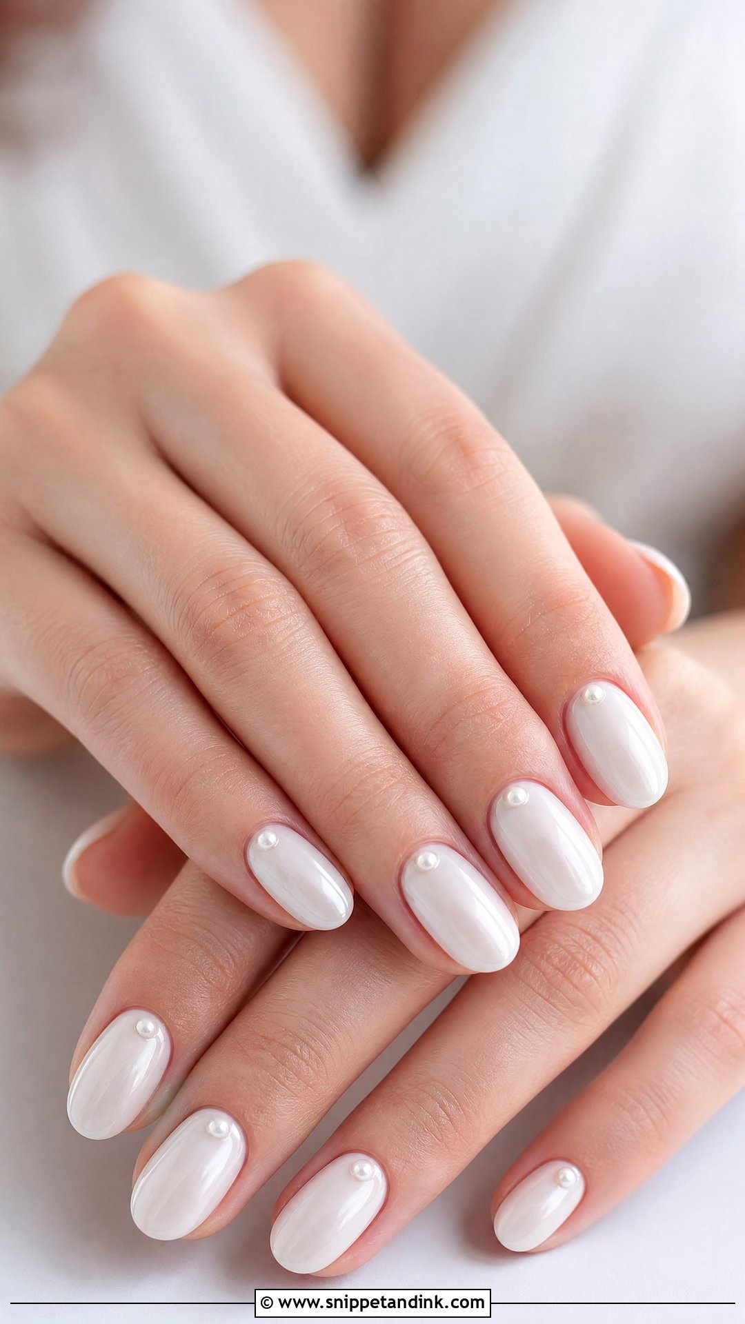 Pearl Wedding Gel Nails - Snippet and Ink - 25 Wedding Gel Nails