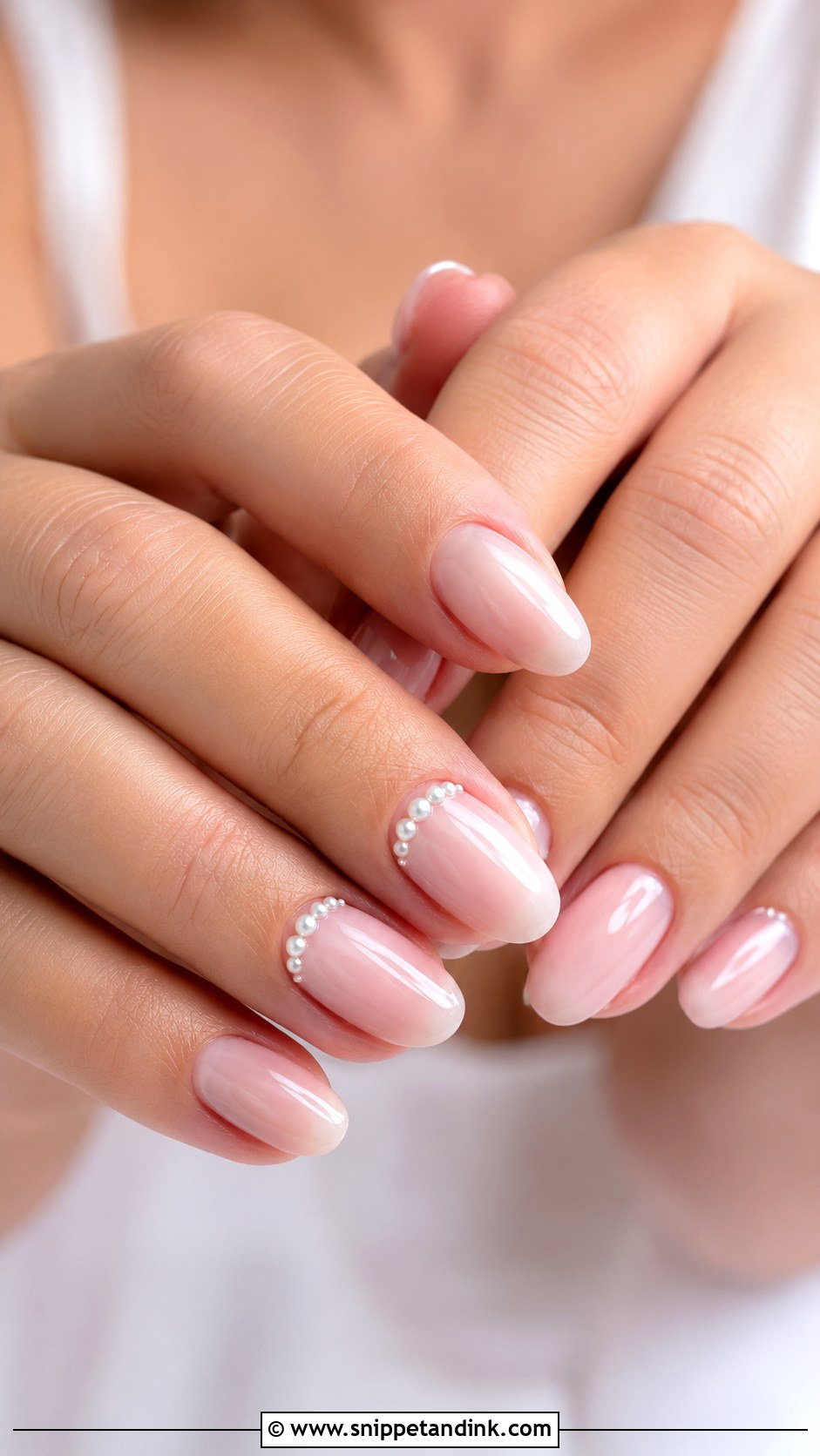 Pearl Wedding Guest Nails - Snippet and Ink - 20 Classy Wedding Guest Nails