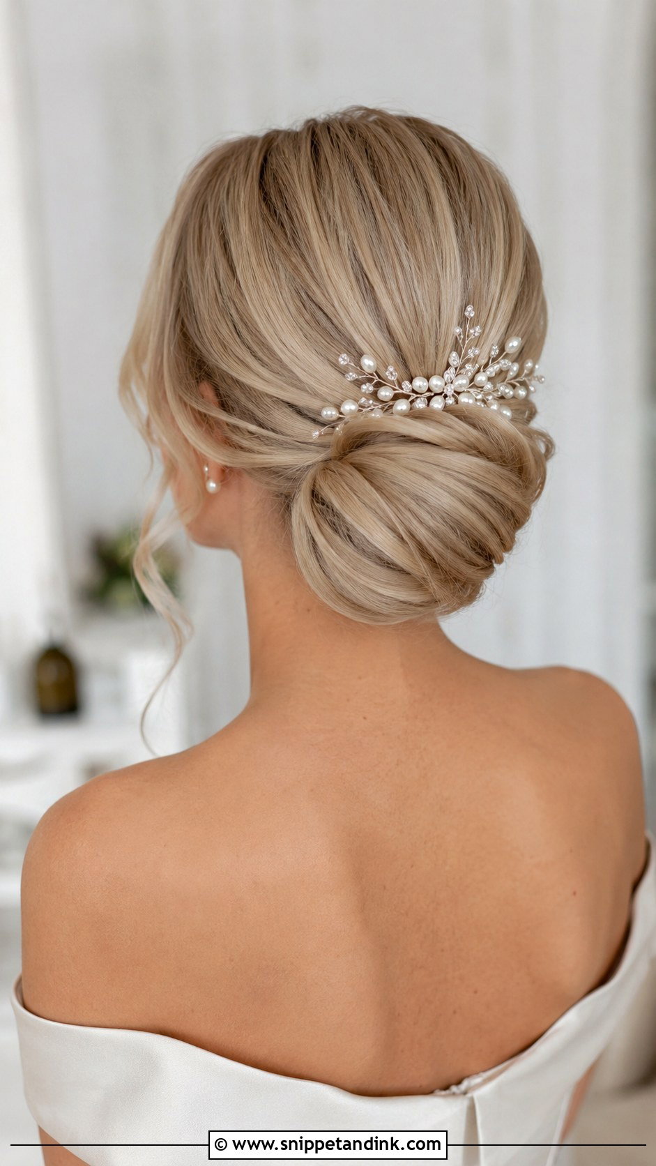 Pearl Wedding Hair Comb for Updos - Snippet and Ink - 20 Wedding Hair Comb Ideas