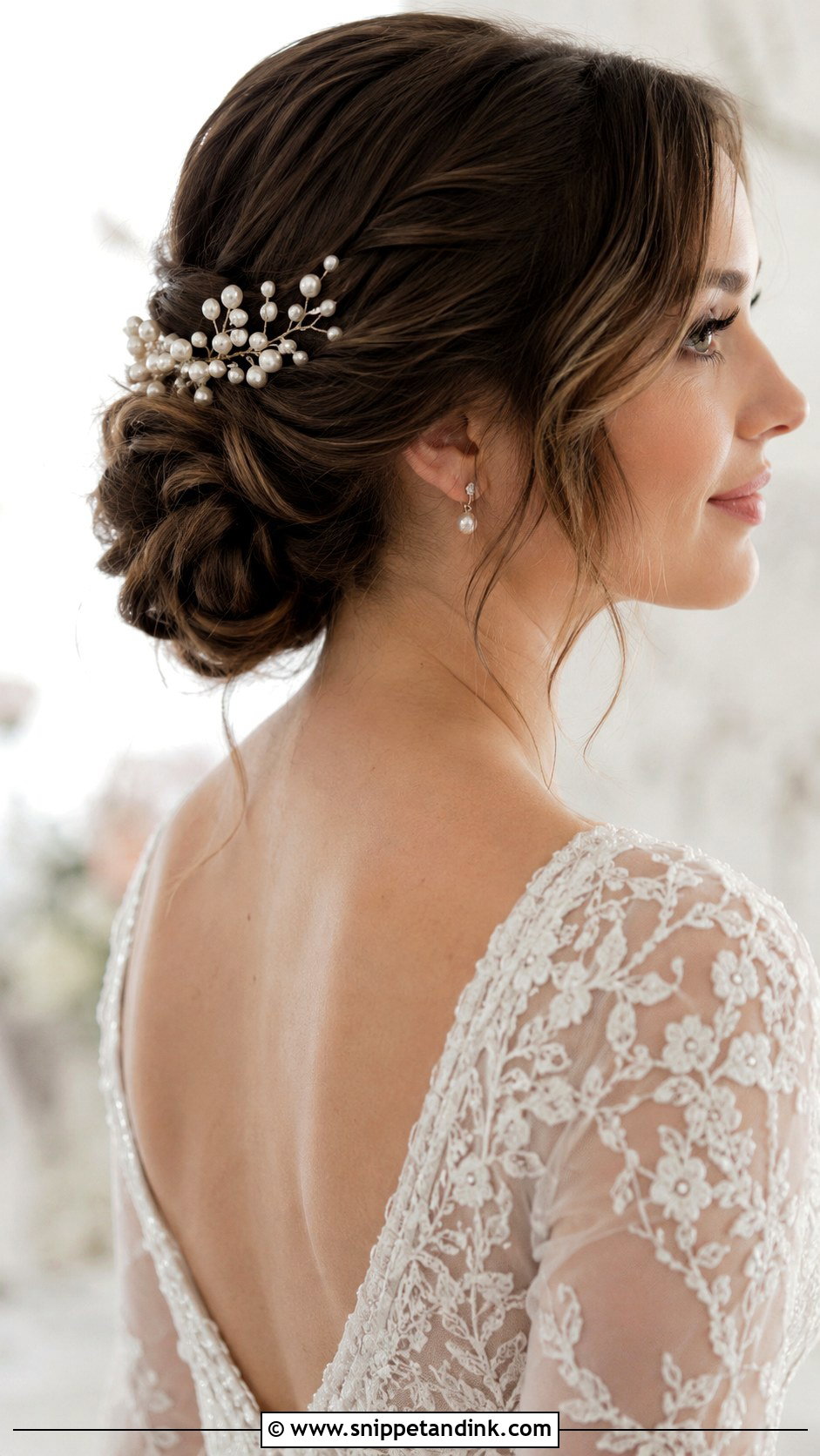 Pearl Wedding Hair Fascinator - Snippet and Ink - 15 Wedding Hair Fascinator Ideas
